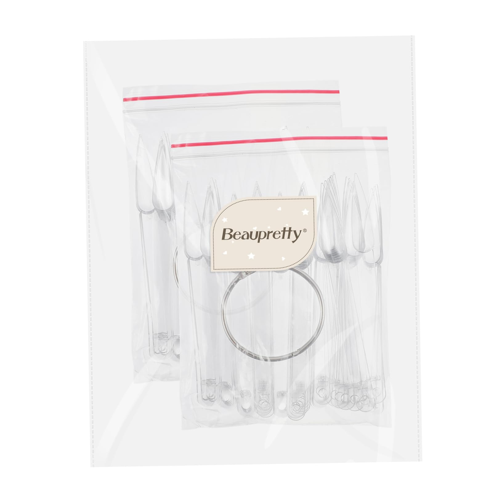100pcs Clear False Nail Tips - Transparent Nail Display Sticks for Nail Art, Fan Shaped Nail Wheel, White Polish Sample - Perfect for Salon Display, DIY Nail Art & Professional Nail Color Testing