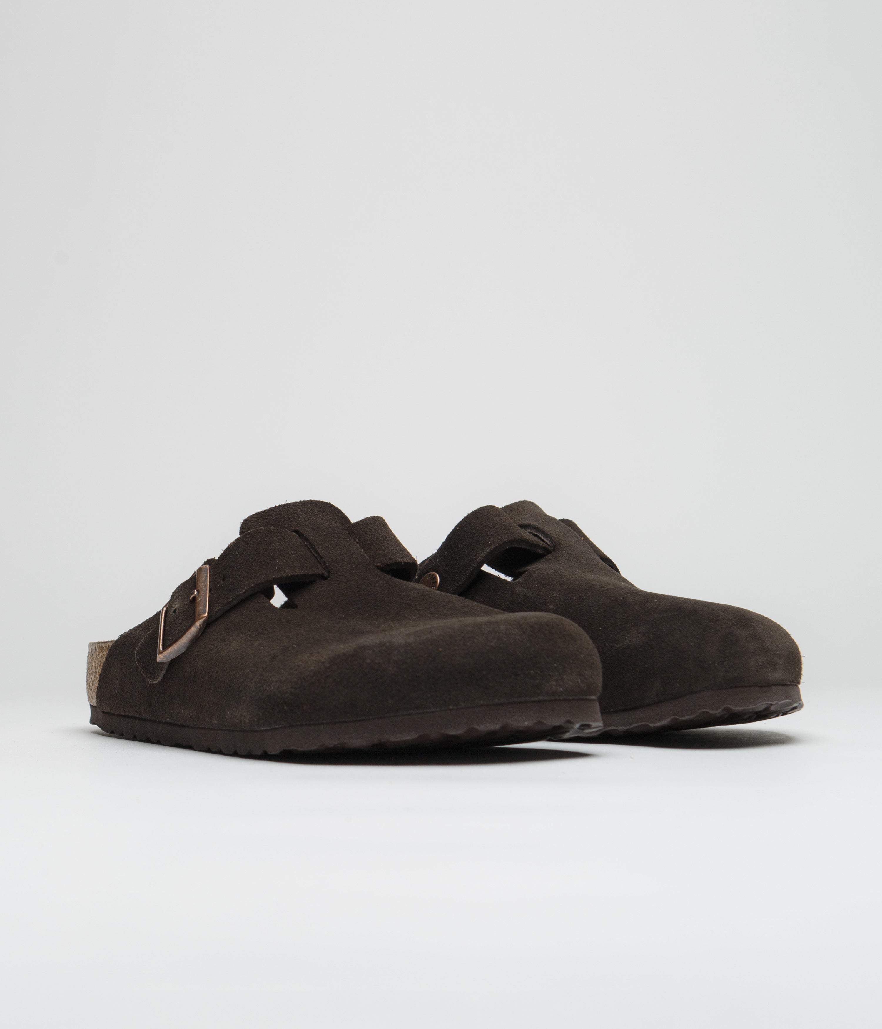Birkenstock Boston Soft Footbed Clogs for Men & Women - Mocha Suede - Comfortable Slip-On Shoes for Home, Office & Casual Wear