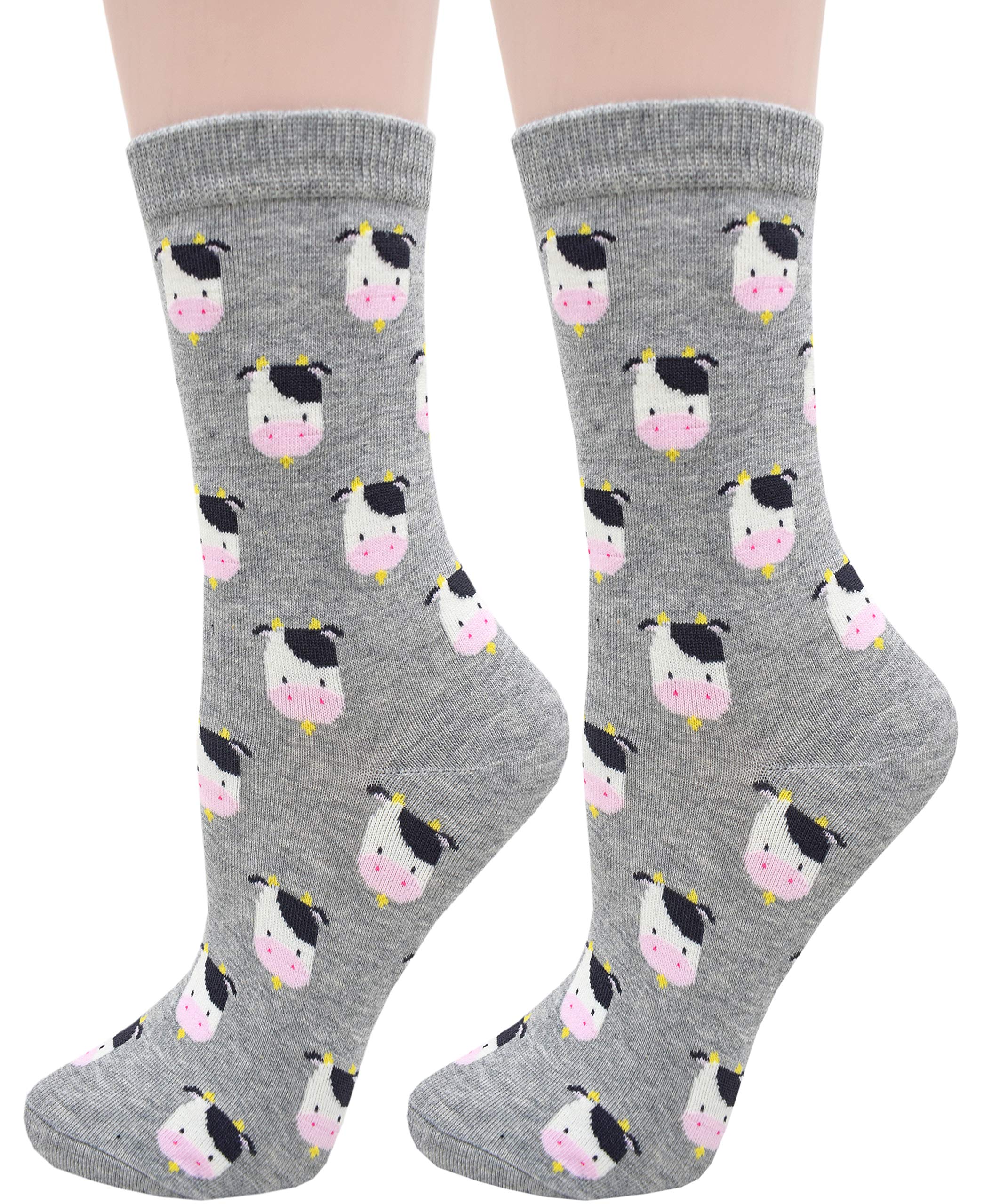 Cute Cartoon Animal Pattern Crew Socks for Women & Girls - Novelty Fun Cotton Ankle Socks - Perfect for Cosplay, Gifts, and Daily Fashion Outfits