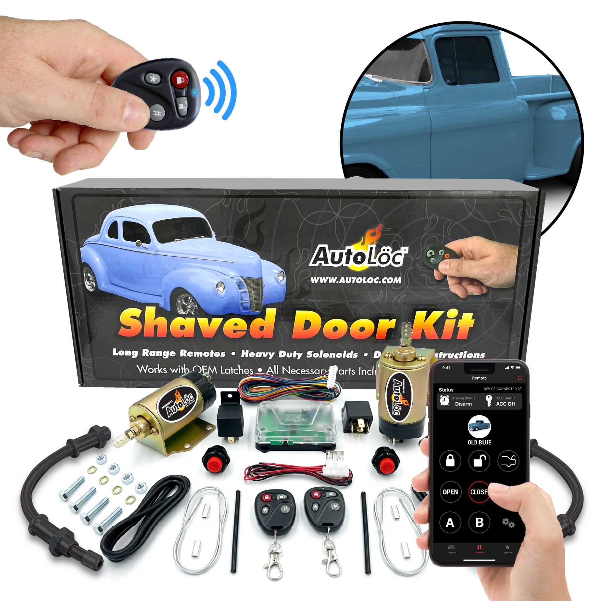 1903 Cadillac Model A 4-Function 50lb Remote Shaved Door Kit with 12