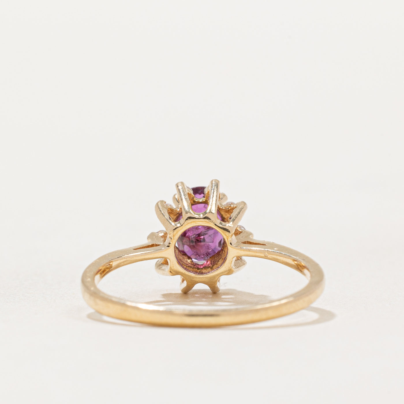 Exquisite Ruby & Diamond Halo Engagement Ring | 0.50ct Center Stone & 0.05ctw Accents | Size 5.5 | Perfect for Proposals, Anniversaries & Special Occasions