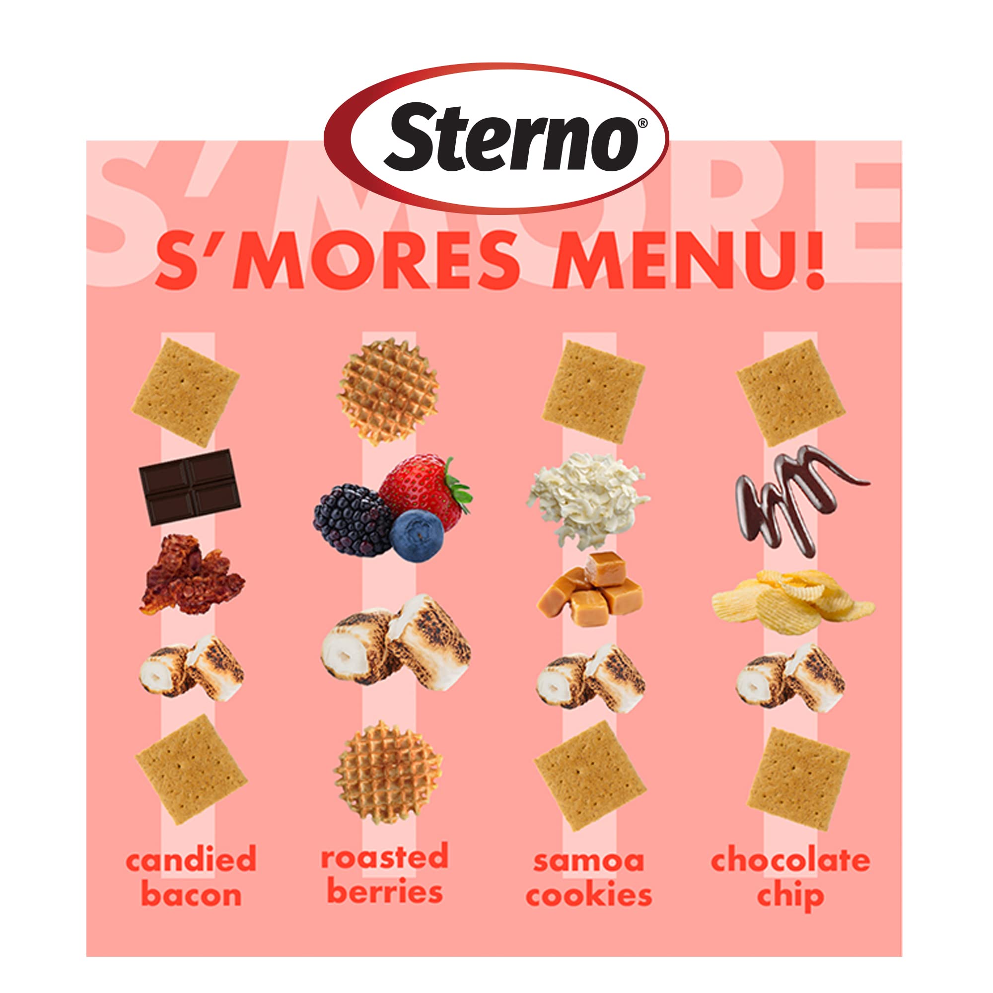 Sterno 70260 Smores Maker - Portable Tabletop Indoor & Outdoor S'mores Maker for Camping, Parties & Backyard BBQs - One Size, Red