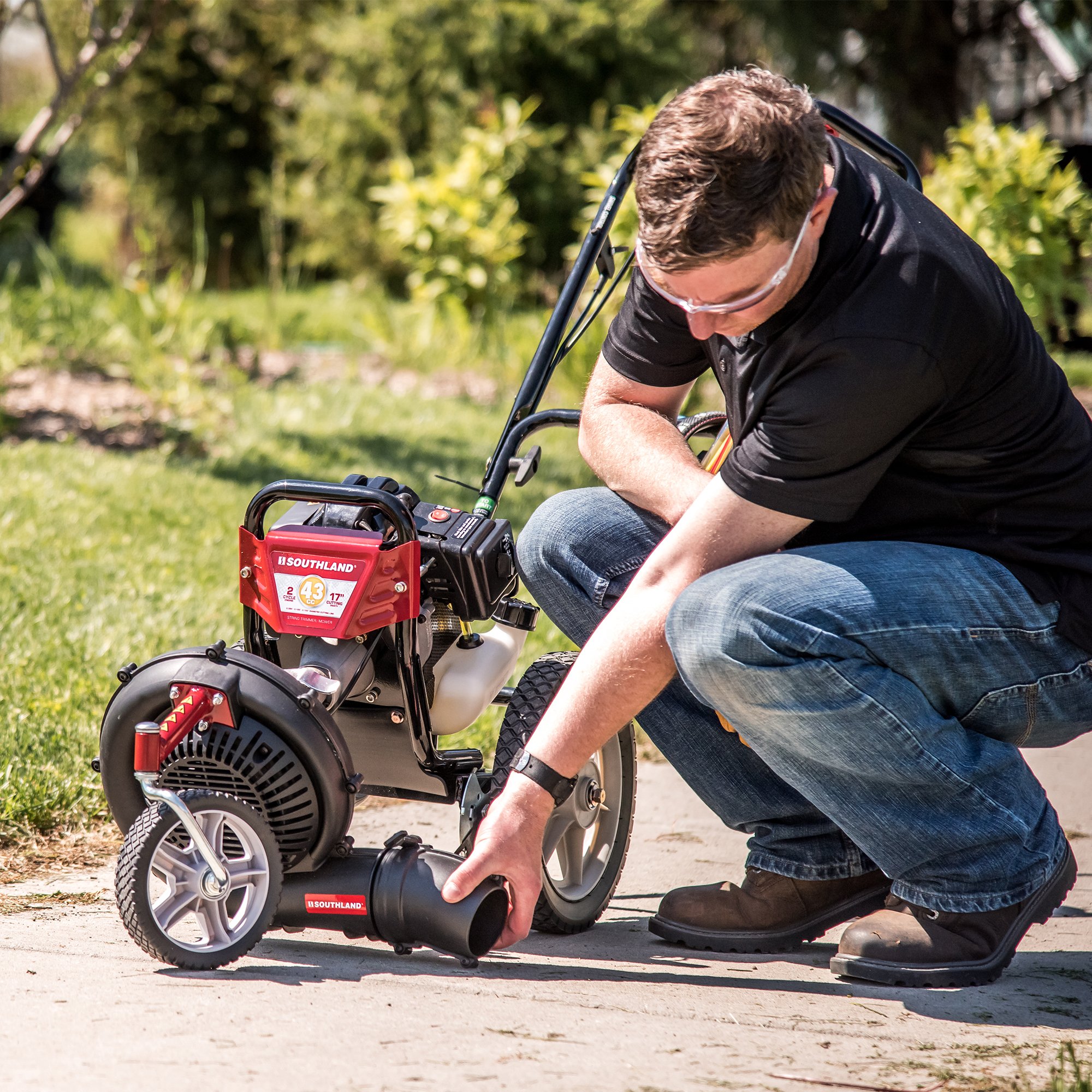 Southland SWSTMBA Blower Attachment for Lawn & Garden - Powerful Red Leaf Blower Accessory - Perfect for Yard Cleanup, Driveway Clearing & Debris Removal
