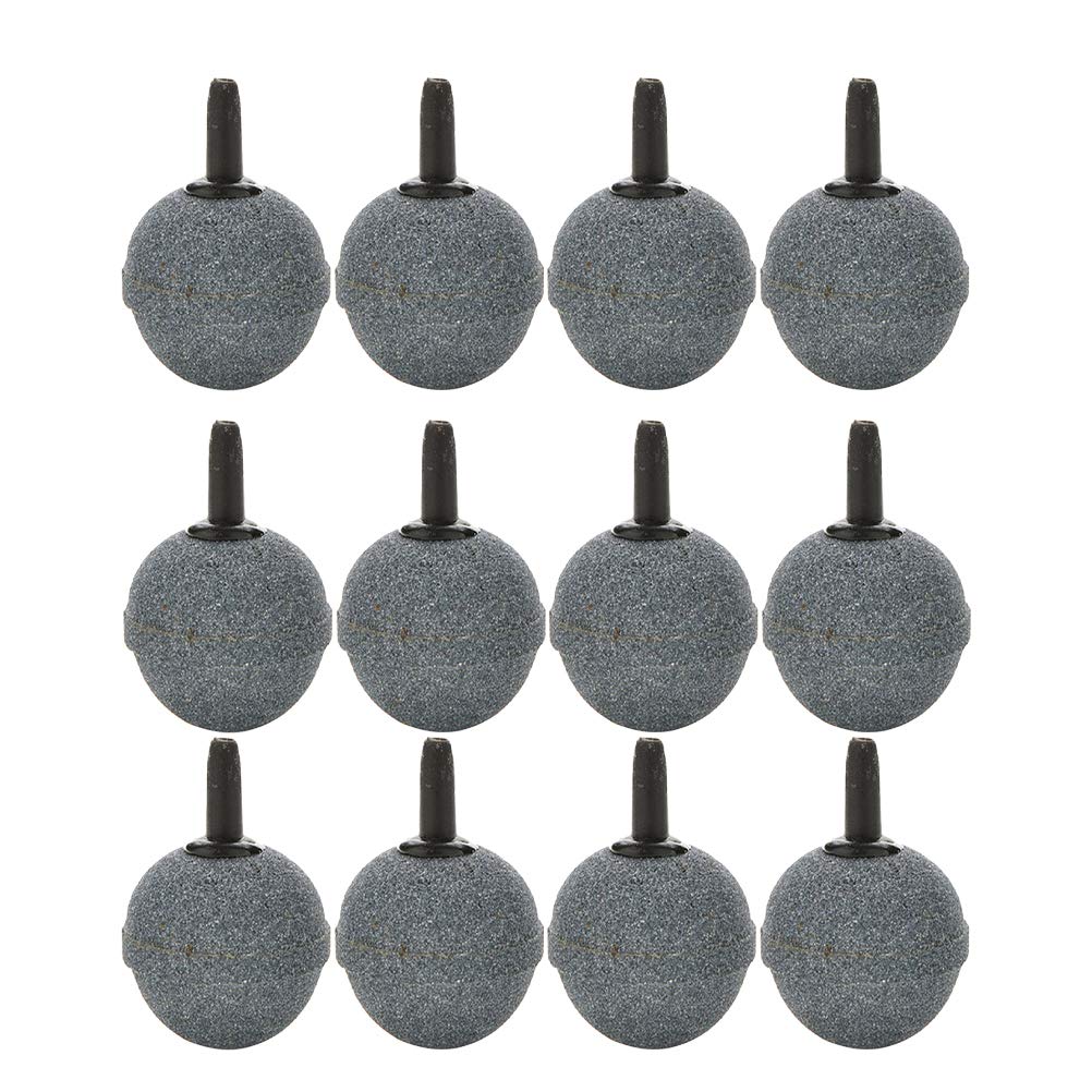 12Pcs 20mm Durable Air Stone Diffuser for Aquarium & Hydroponics - Fish Tank Bubble Stone
