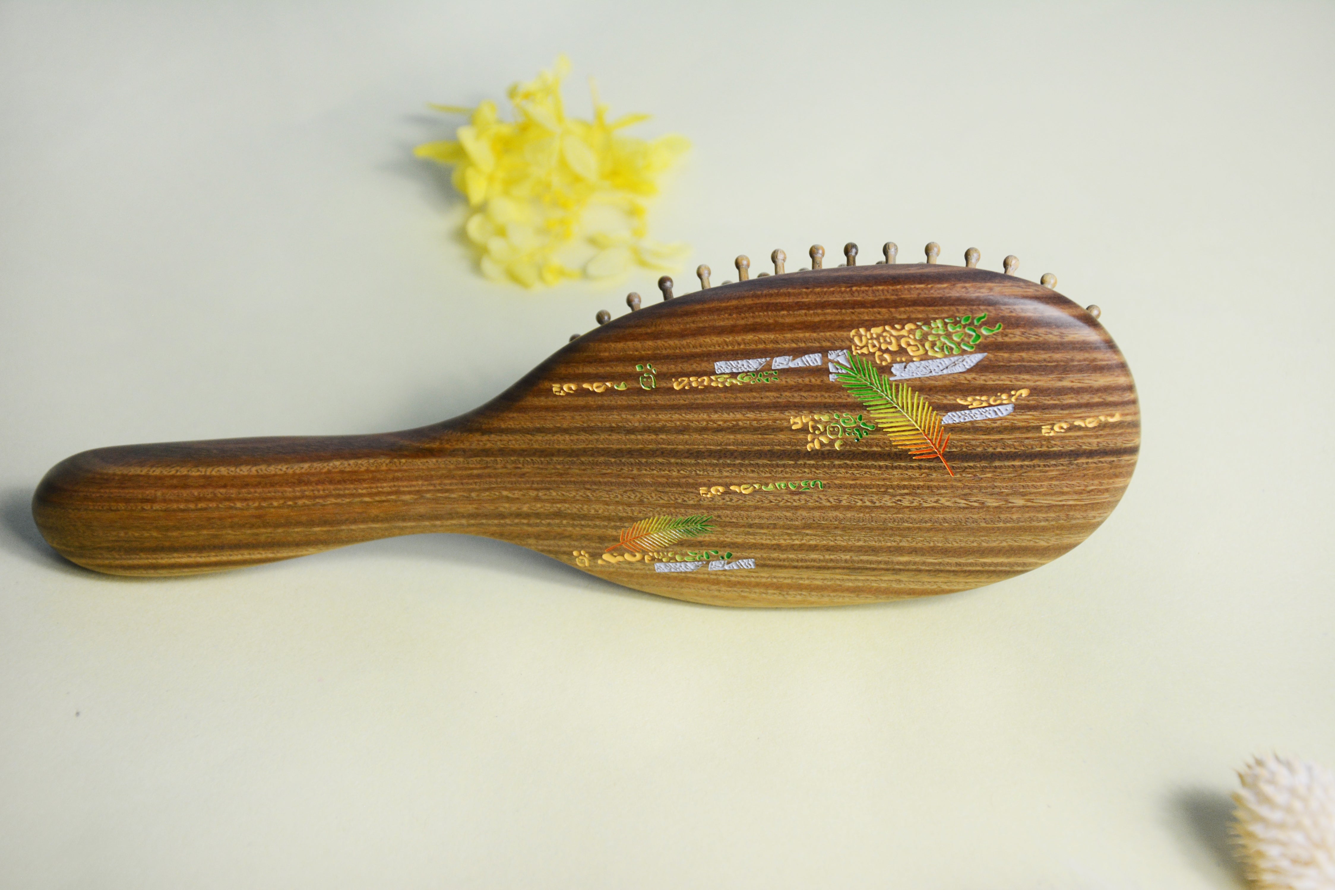Premium Feather Hair Brush for Smooth & Shiny Hair - Perfect for Styling, Detangling & Volume - Ideal for Home, Salon & Travel Use