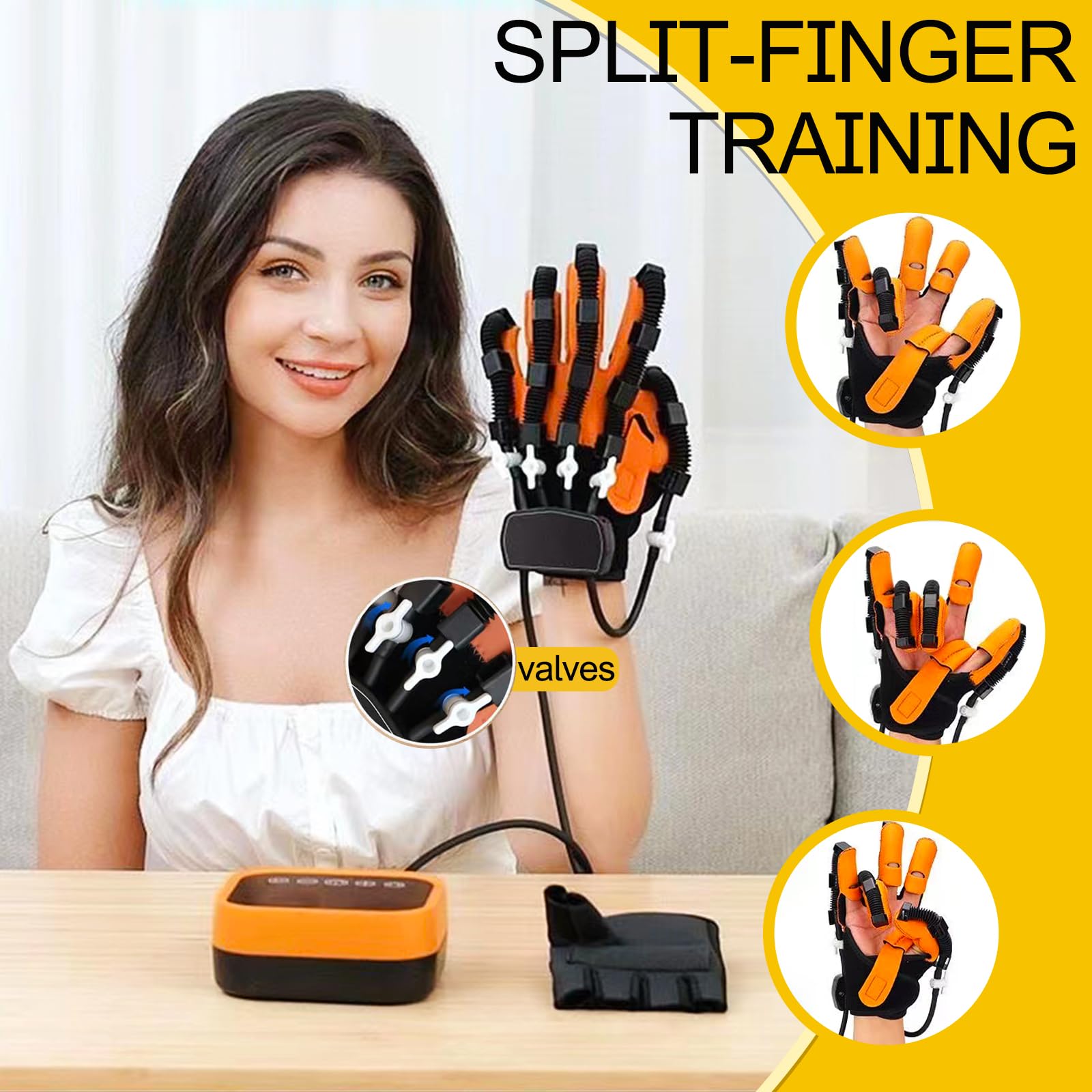 Rehabilitation Robot Glove for Stroke Recovery - Hand Therapy Device with Finger Exerciser | Post-Stroke Hand Mobility Training & Daily Activity Support