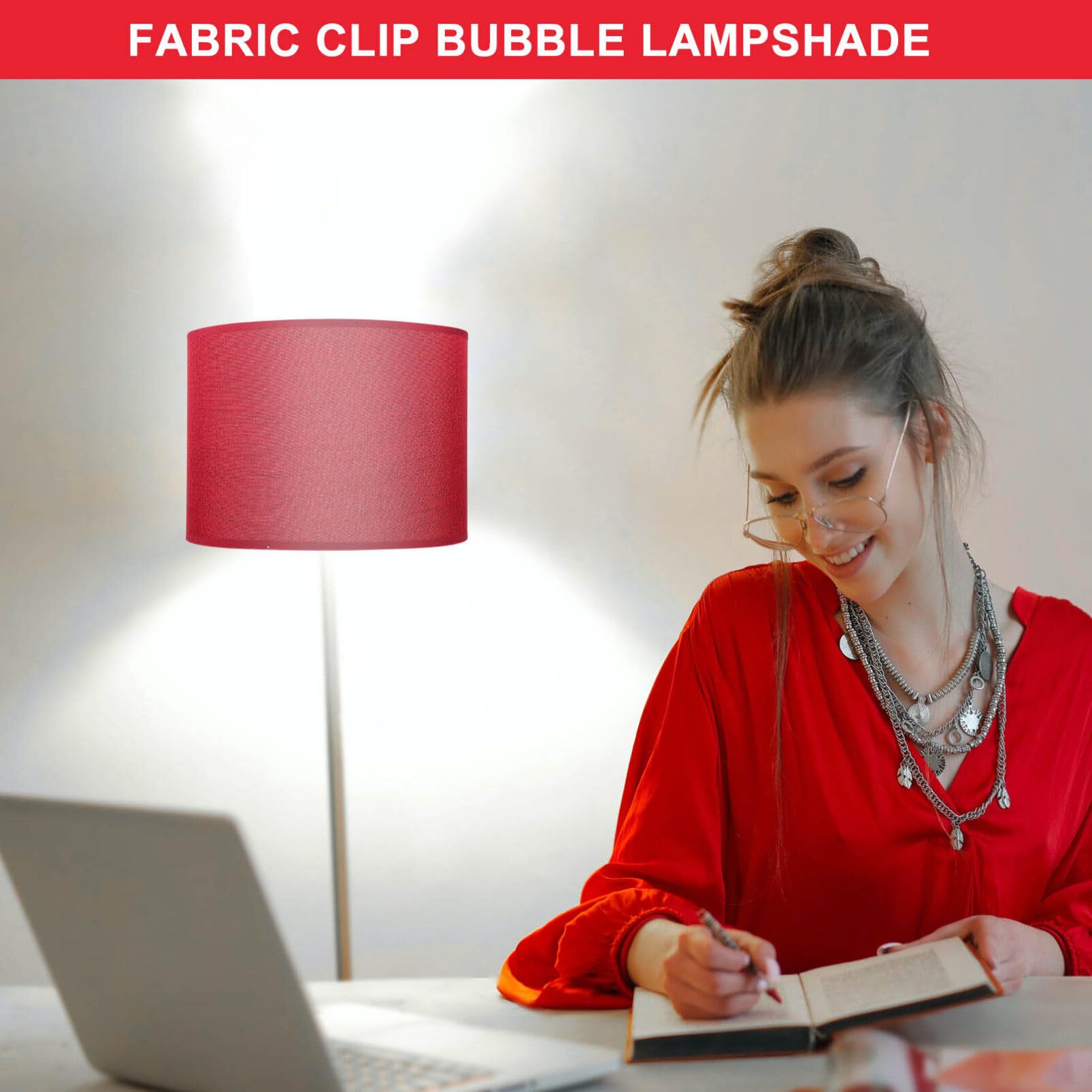 Simple Style Circular Fabric Lamp Shade - Modern Pendant Lighting Accessory for Home Decor | Perfect for Living Room, Bedroom & Nursery Lighting