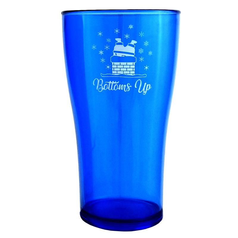 Blue Bottoms Up Plastic Cup - 2 Sizes (16oz & 24oz) - Perfect for Parties, BBQs, and Outdoor Events