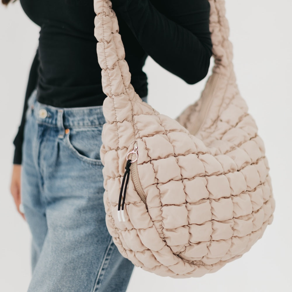 Carmen Quilted Hobo Tote Bag for Women - Stylish Large Shoulder Purse with Crossbody Strap - Perfect for Work, Travel & Everyday Use