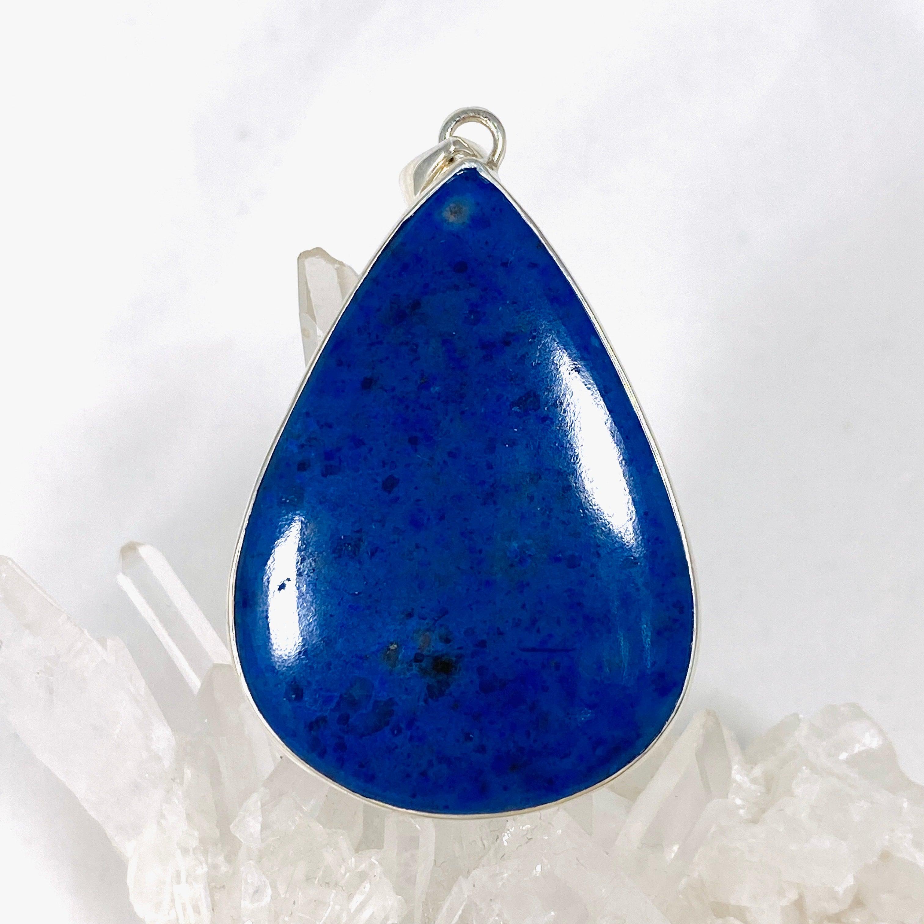 Natural Dumortierite Teardrop Pendant Necklace KPGJ4154 | Healing Crystal Jewelry for Meditation, Energy Balancing & Spiritual Growth