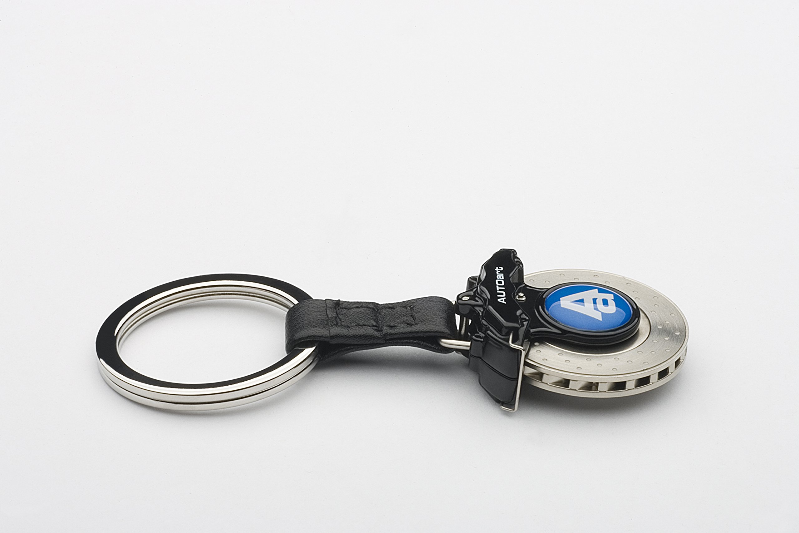 AUTOart 40093 Black 6-Pot Caliper Brake Disc Keychain - Perfect for Car Enthusiasts & Automotive Gifts