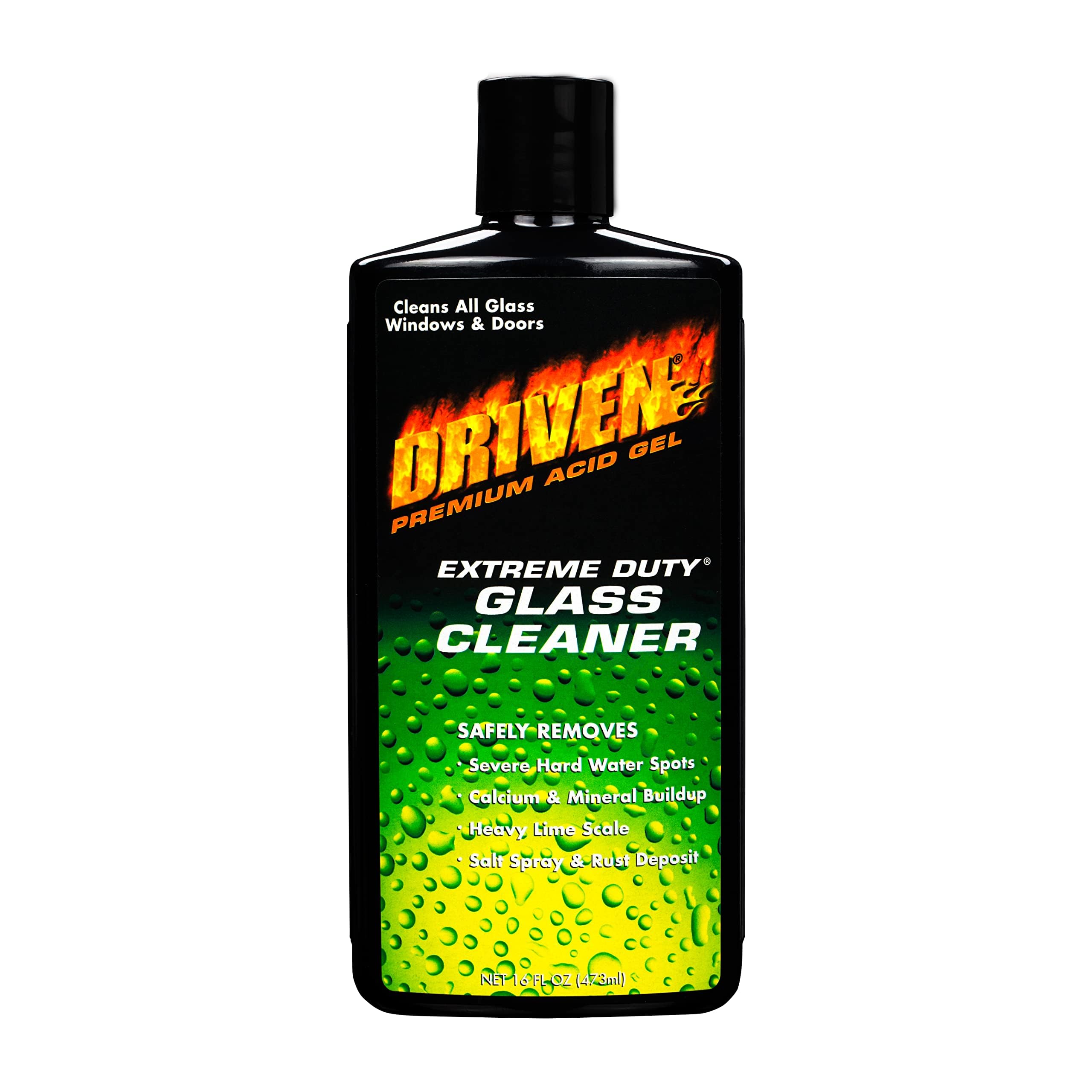 Driven Extreme Duty Glass Cleaner - Streak-Free Car & Home Window Cleaner for Cars, Mirrors, Shower Doors | Heavy-Duty Formula for Tough Grime & Stains