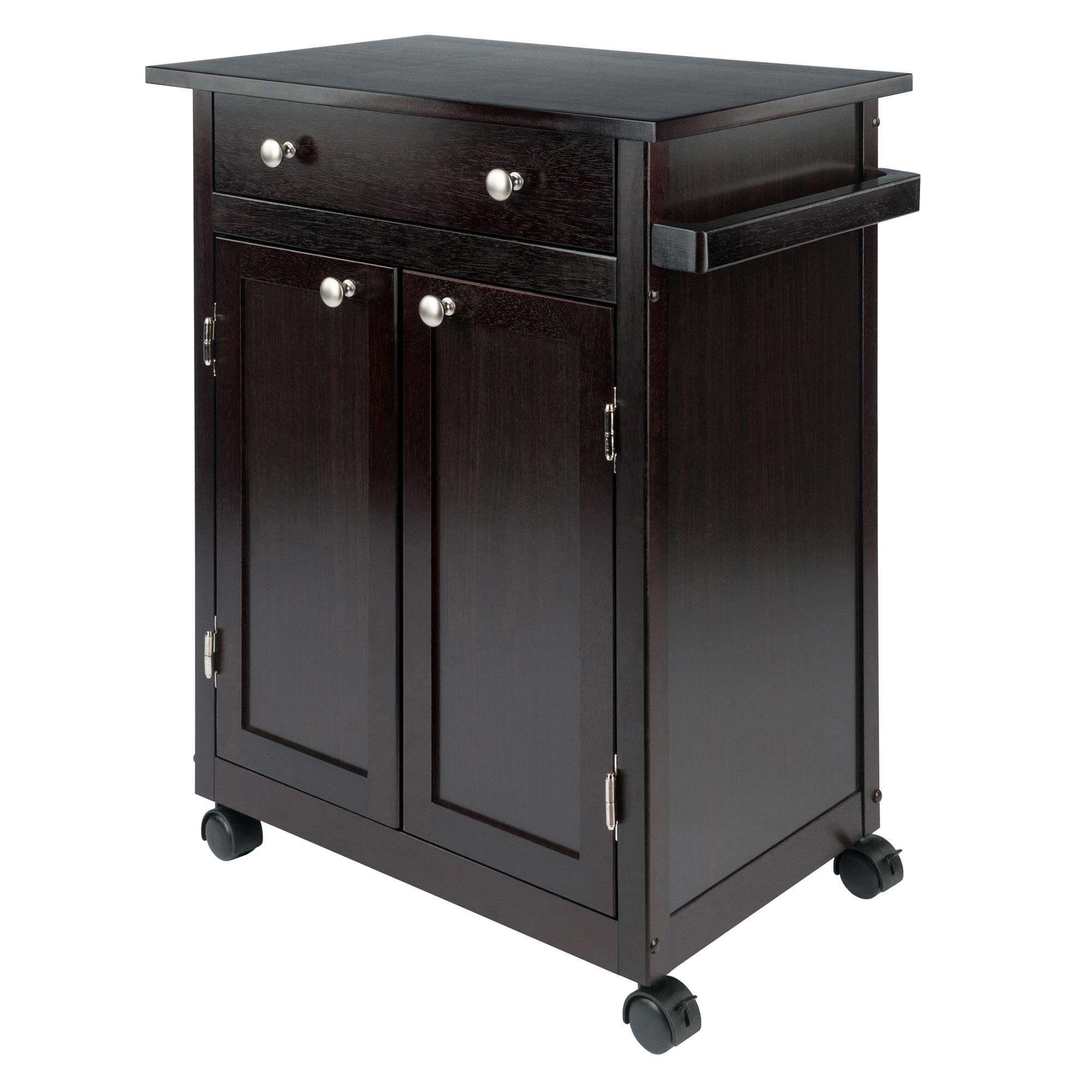 Winsome Savannah Espresso Kitchen Cabinet with Storage - Modern Kitchen Organizer for Small Spaces, Perfect for Apartments & Dorm Rooms