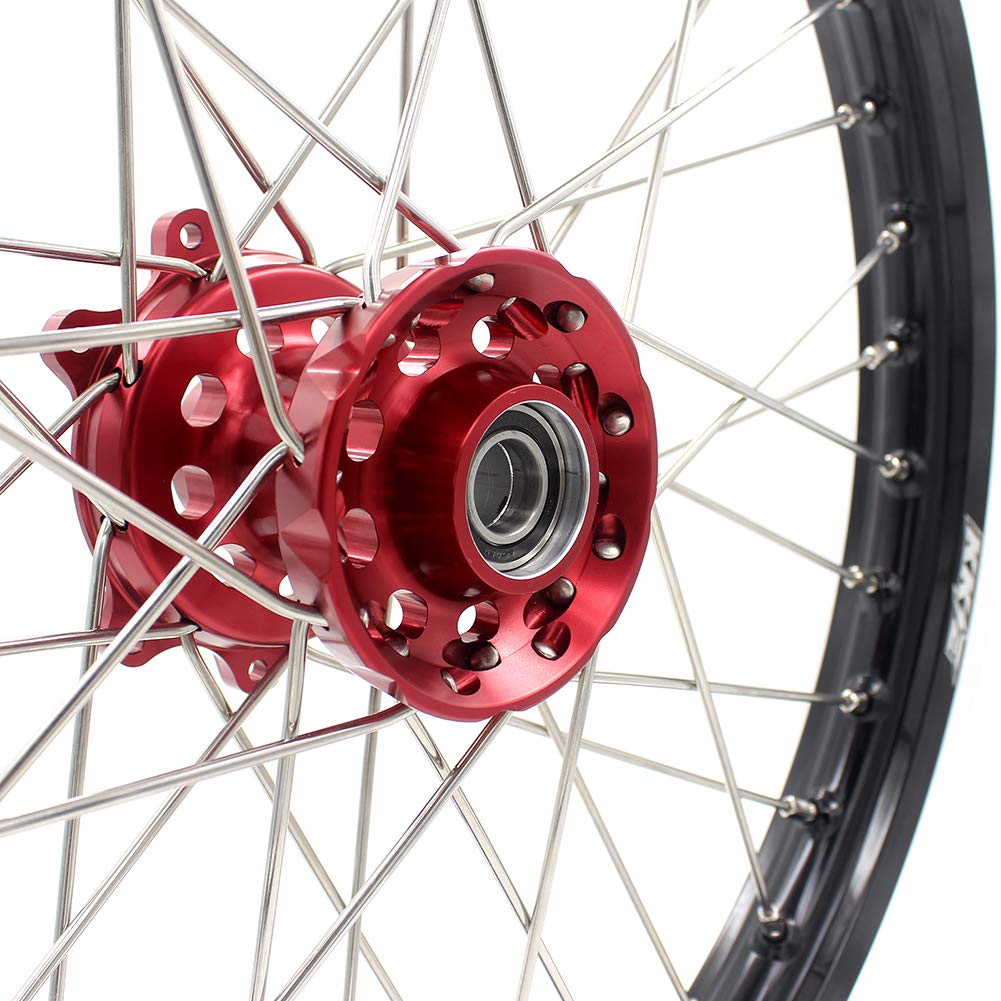 KKE 21-18 Enduro Wheels Set - Compatible with Honda CRF250R (2014-2025), CRF450R (2013-2025), CRF450L/CRF450RL (2019-2025) - CNC Hubs - Perfect for Off-Road Racing, Trail Riding & Motocross