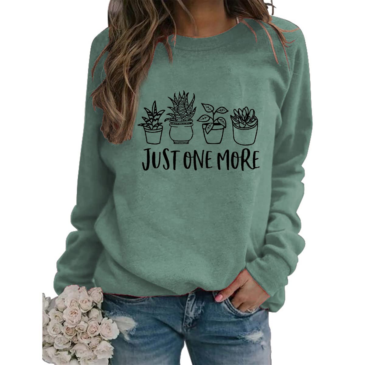 Funny Plant Mama Sweatshirt for Women - Cute Gardening Graphic Pullover Sweater | Perfect for Plant Lovers, Garden Enthusiasts & Nature-Themed Outfits
