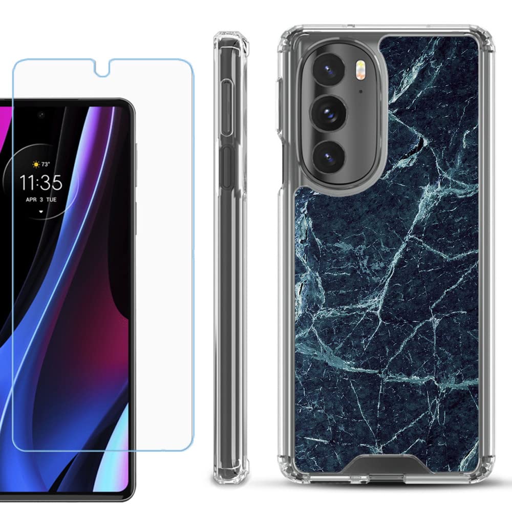 Shockproof Phone Case for Motorola Moto Edge+ 5G - Durable Bumper Cover with Screen Protector for Outdoor Use