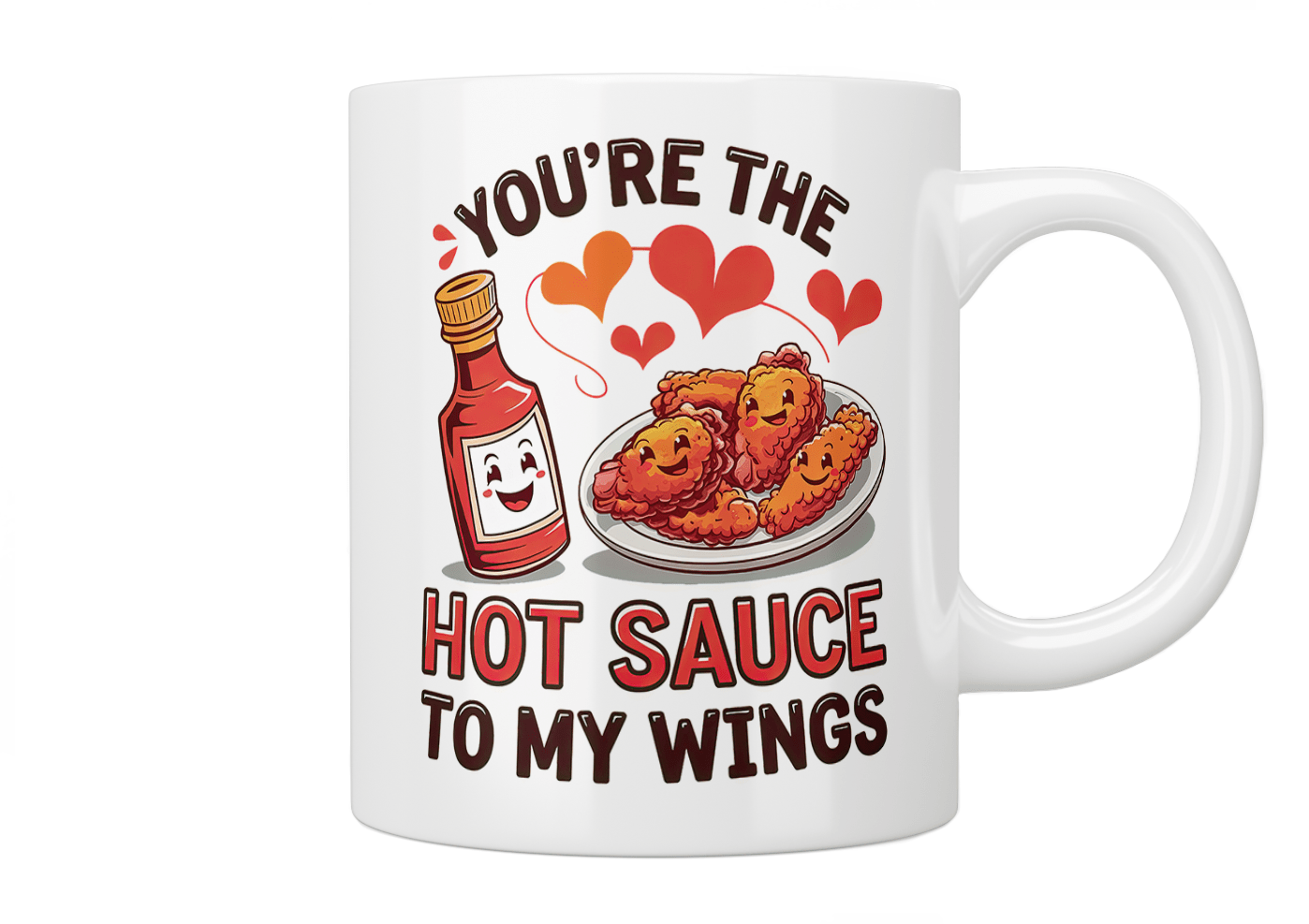 You're The Hot Sauce To My Wings Coffee Mug - Funny Couple Gift for Him Her - Perfect for Valentine's Day, Anniversary & Coffee Lovers - Great for Morning Coffee, Office Use & Romantic Gifts