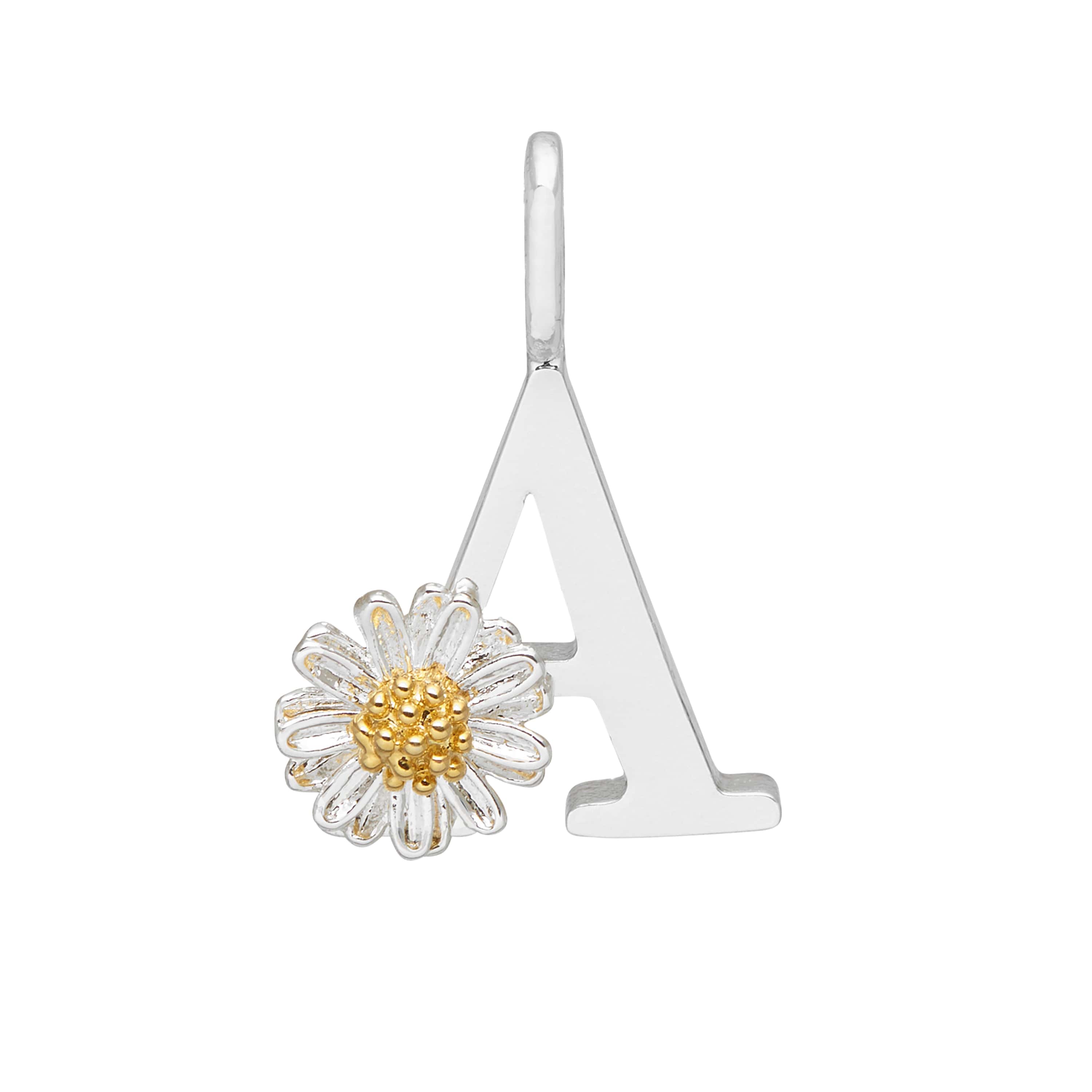 Wildflower Initial Charm Necklace - Personalized Floral Letter Pendant for Women - Perfect for Birthdays, Anniversaries & Gifts