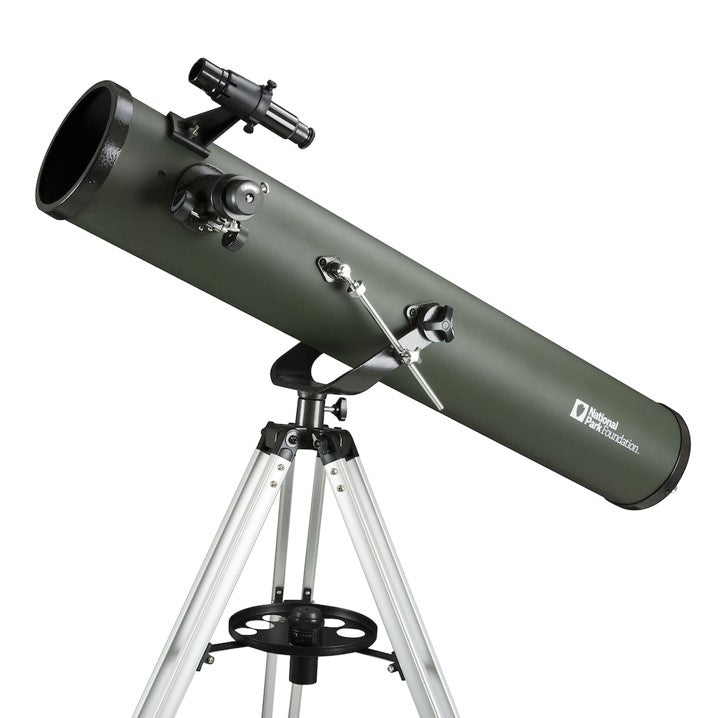 National Park Foundation PowerSeeker 114AZ Telescope - Portable Refractor Telescope for Beginners & Adults, 114mm Aperture for Stargazing, Bird Watching & Outdoor Adventures
