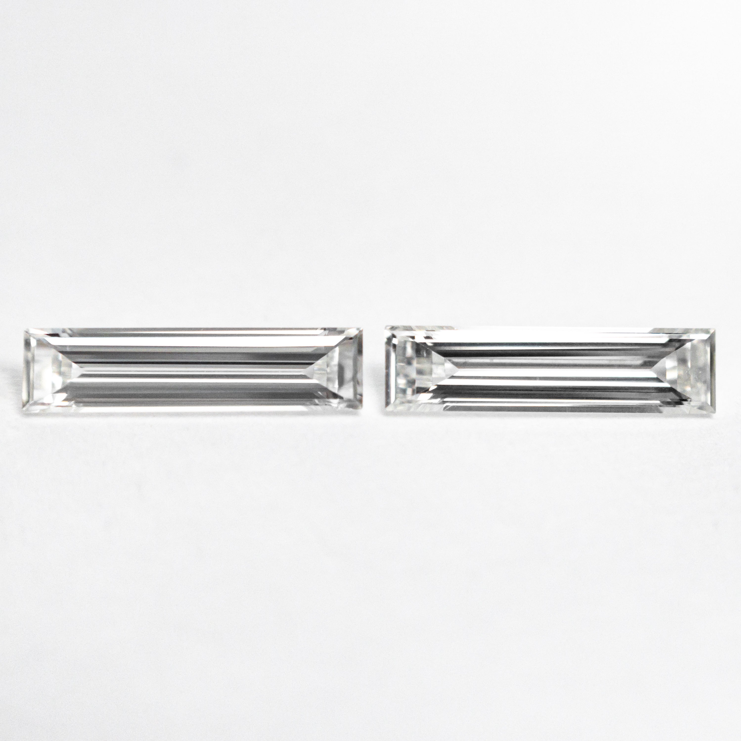 0.43cttw Matching Pair Baguette Step Cut Diamonds (8.07x1.98x1.22mm & 8.07x2.05x1.29mm) - Perfect for Engagement Rings & Wedding Bands