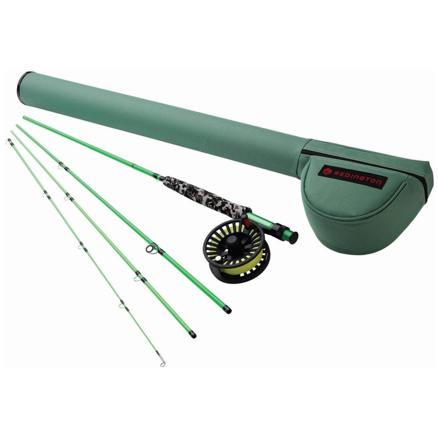 Redington Minnow Fly Fishing Rod for Kids & Beginners - Lightweight 7ft Graphite Rod with Neon Green Finish | Perfect for Stream Trout Fishing & Youth Fishing Lessons
