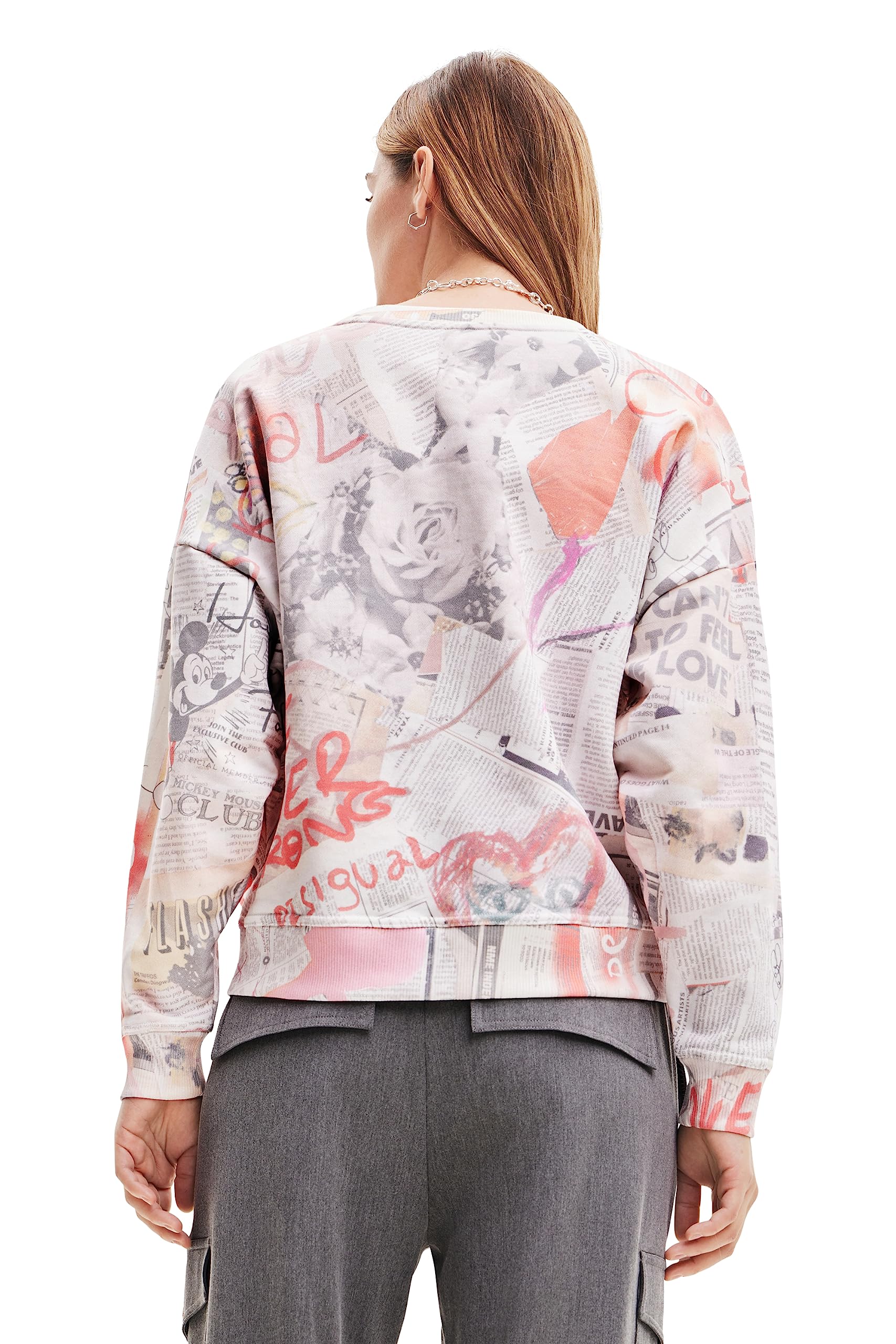Desigual Women's Long Sleeve Knit Sweater - Soft Comfortable Pullover for Casual Wear, Office & Fall Outfits