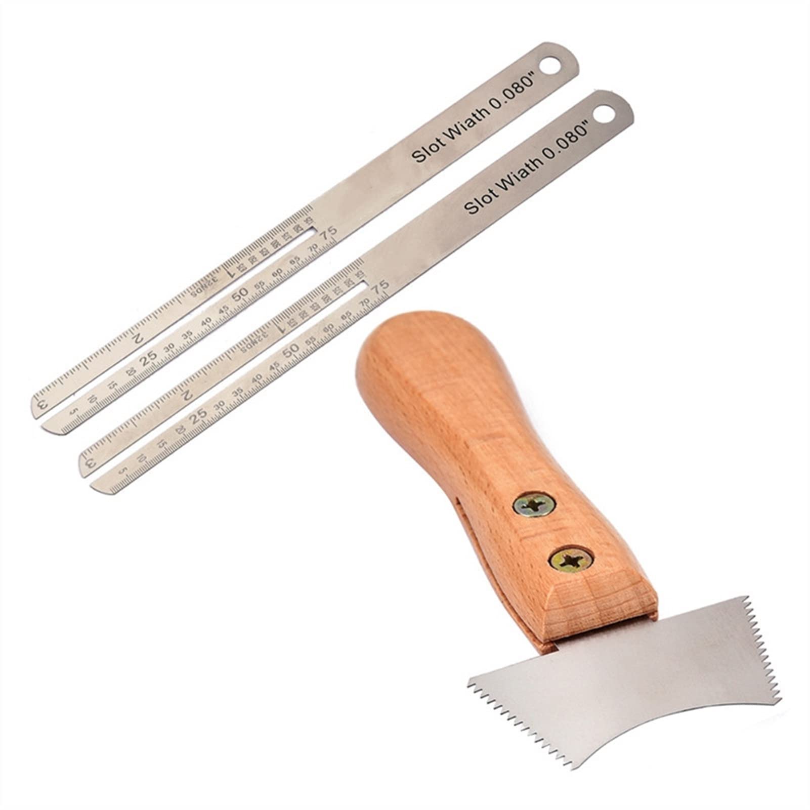 Professional Guitar Fret Wire Groove Protector Ruler & Fingerboard Replacement Tool Set - Luthier Repair Kit for Guitar Maintenance, DIY Fretwork & Instrument Care - Perfect for Guitarists, Luthiers & Music Repair Shops