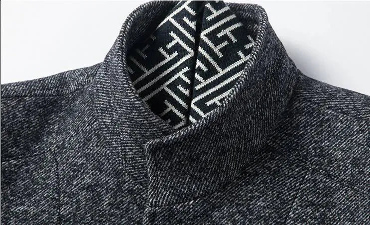 Stallone Men's Wool Winter Coat - Warm & Stylish Outerwear for Cold Weather - Perfect for Outdoor Activities & Daily Commute
