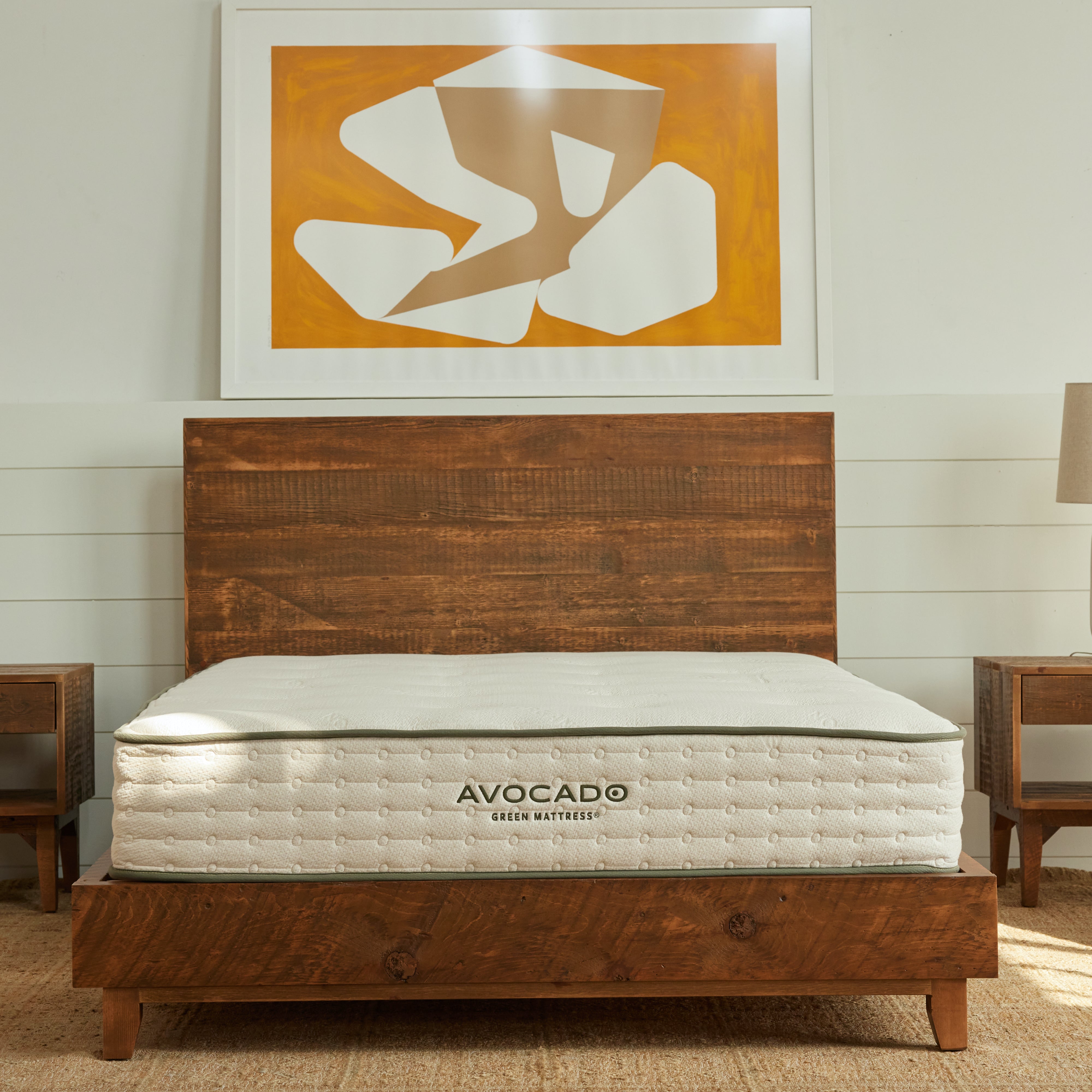 Solid Wood Bed Frame - Queen Size, Sturdy & Eco-Friendly Platform Bed with Underbed Storage | Perfect for Modern Bedrooms, Guest Rooms & Small Spaces