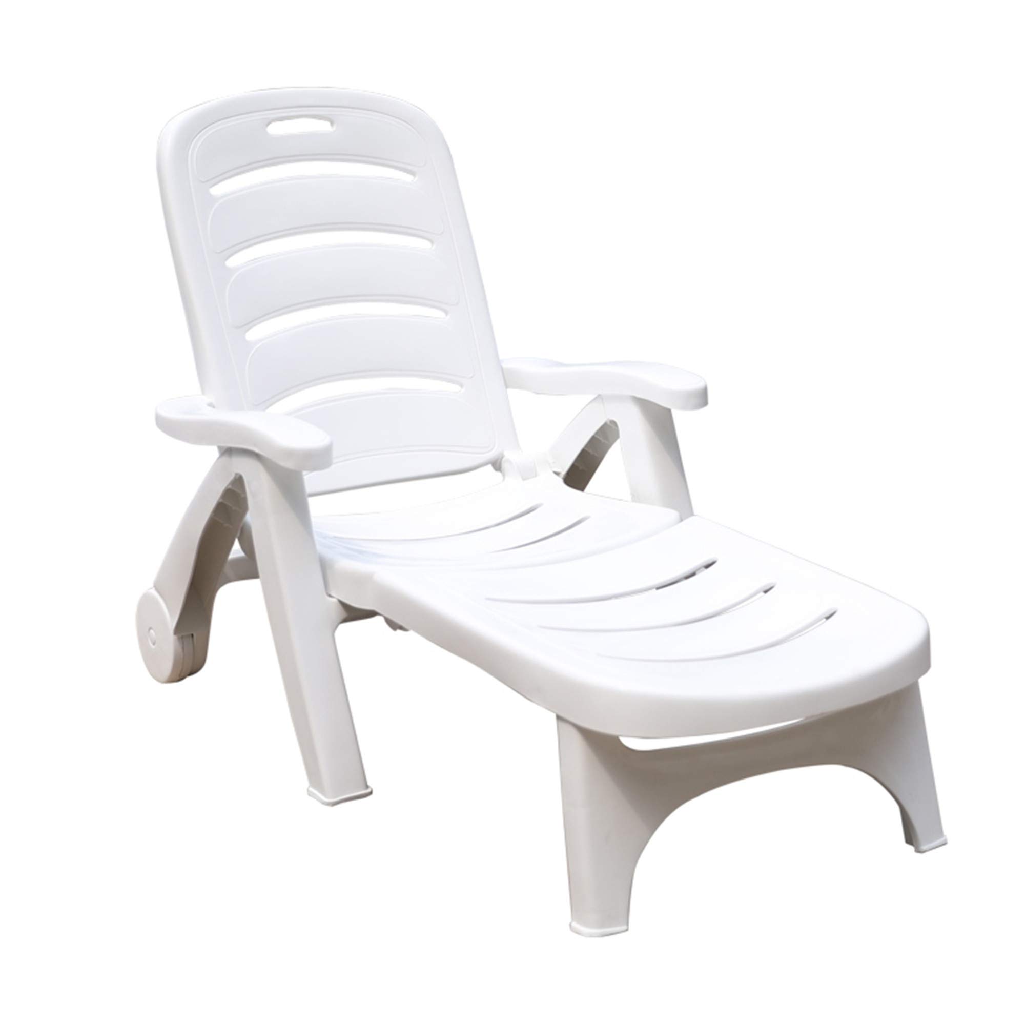 HBIAO Reclining Sun Lounger with Wheels - Foldable Chaise Lounge Chair for Outdoor & Indoor Use - Adjustable Deck Chair for Garden, Patio, Beach, Poolside Relaxation - Perfect for Sunbathing, Reading, and Lounging
