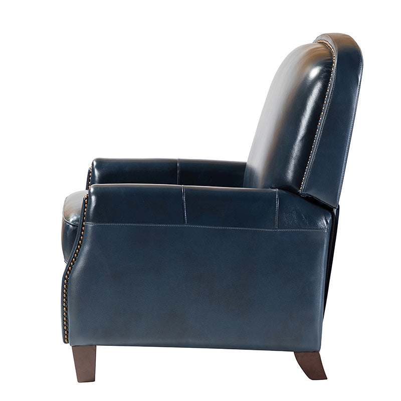 Claudia Genuine Leather Cigar Glider Recliner Chair - Premium Leather Rocking Recliner for Living Room, Nursery & Relaxation | Comfortable Gliding Motion for Nursing Mothers & Seniors