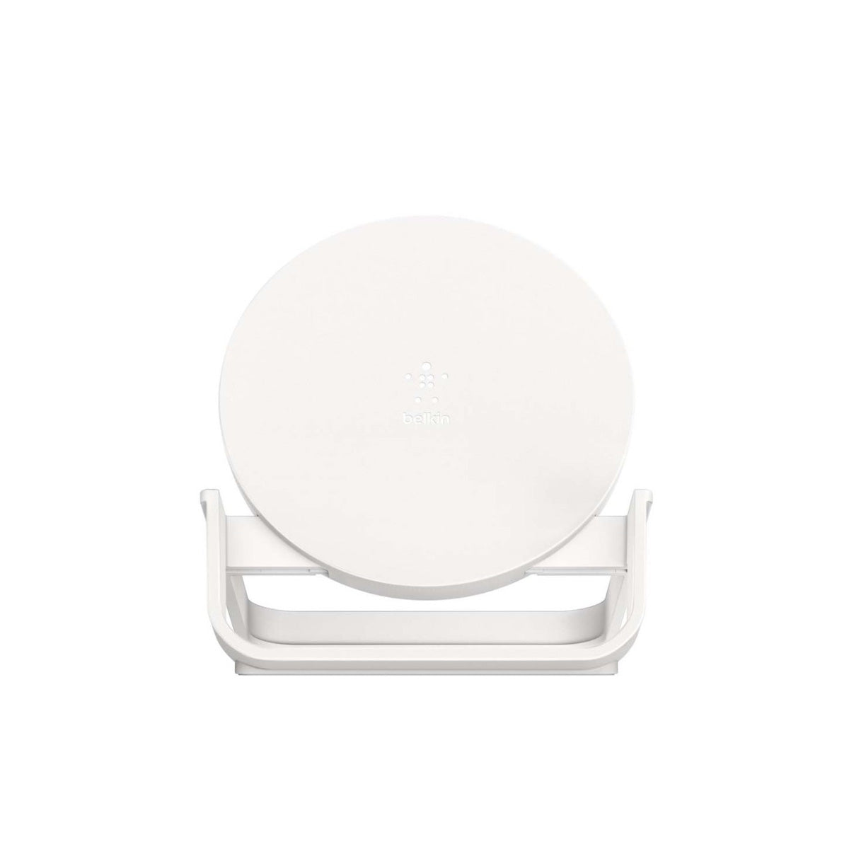Belkin BOOSTCHARGE 10W Fast Wireless Charging Stand - Qi Certified Phone Charger for iPhone 15/14/13/12, Samsung Galaxy S23/S22 - Adjustable Stand (White) | Perfect for Home, Office & Nightstand Charging