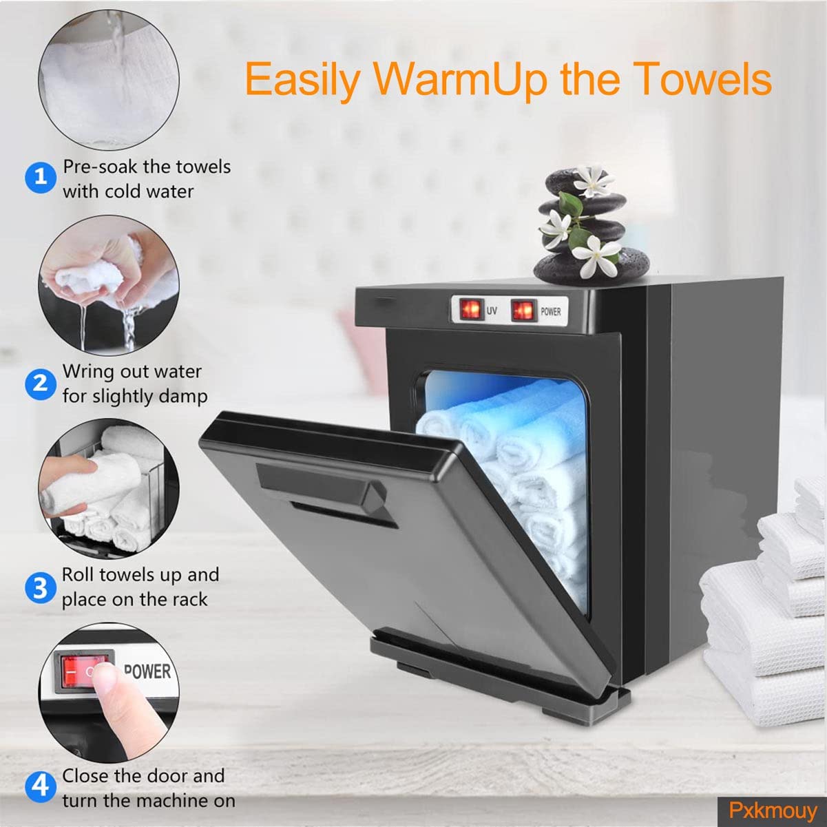 5L 3-in-1 Aluminum Towel Warmer Cabinet - Fast Heating Spa & Salon Towel Heater for Home, Hotel, Beauty Salon - Perfect for Relaxation, Facial Treatments & Luxury Bath Experience
