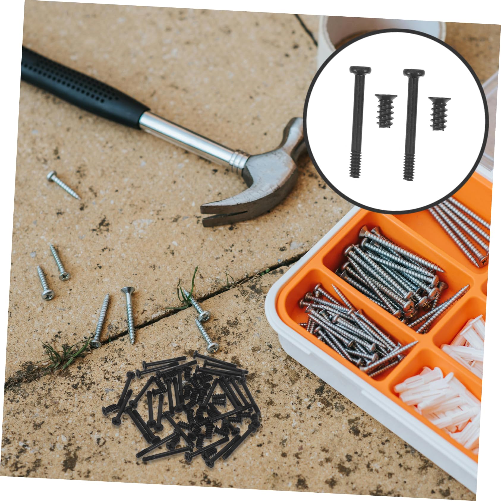 OSALADI 180 Pcs M5 Self-Tapping Computer Case Fan Screws Set - Long & Short Flat Screws for PC Cooling Fan Installation | Perfect for Gaming PC, Server, and Desktop Computer Builds