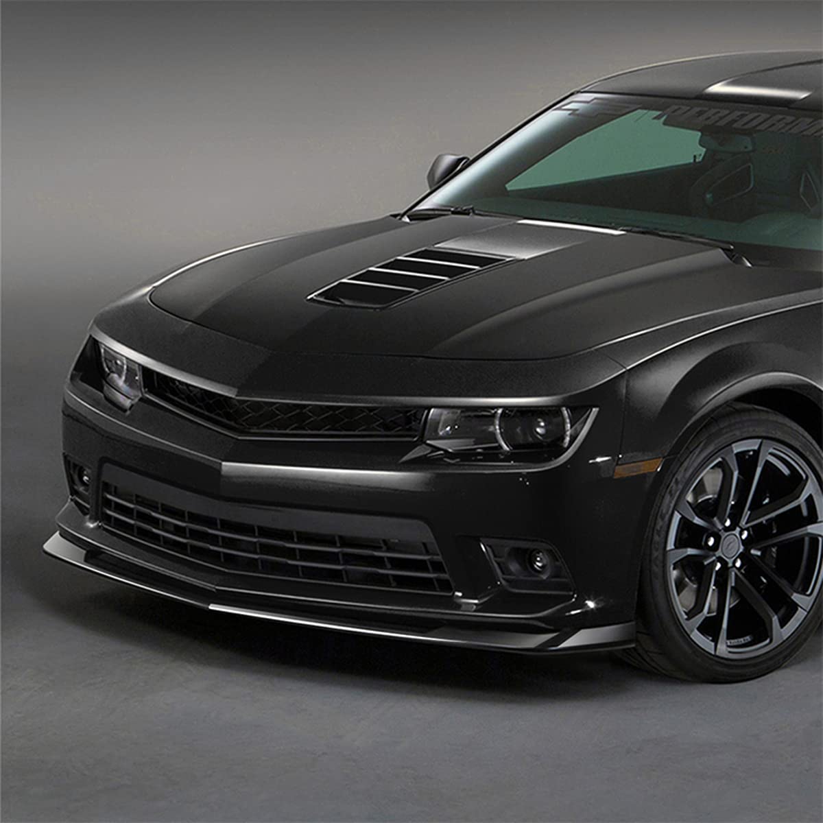 Chevy Camaro Front Bumper Lip (2014-2015) - Painted Black Replacement Body Part | Perfect Fit for Chevy Camaro | Enhances Style & Protection for Street & Show Cars
