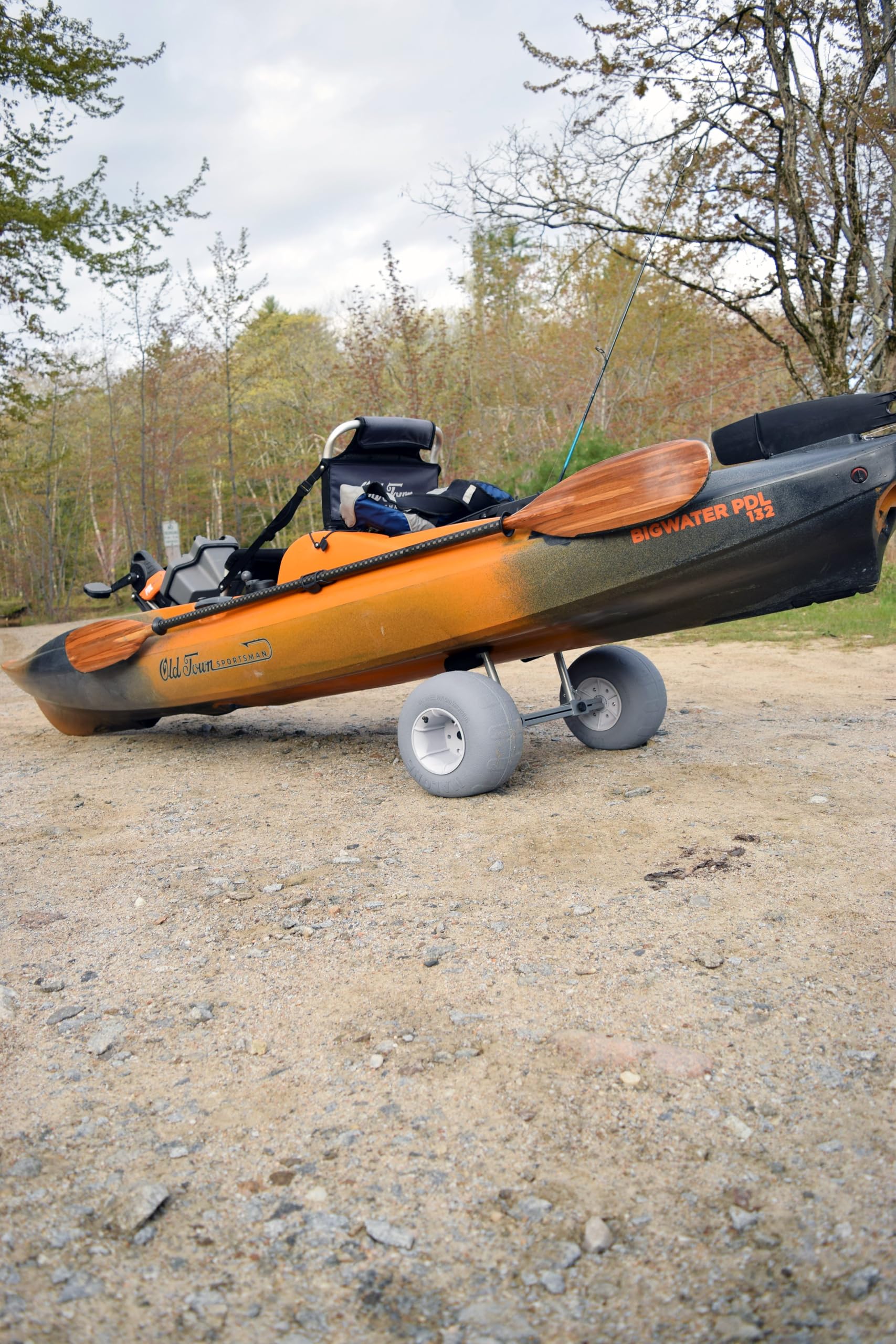 Malone MPG564-S XpressTRX-S Scupper Kayak Cart with Balloon Beach Tires | Heavy Duty Kayak Carrier for Easy Beach & Shoreline Transport | Perfect for Fishing, Camping & Water Sports