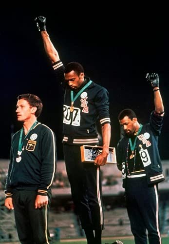 Black Power Salute 1968 Olympics Poster - Glossy Photo Print, Wall Art Banner for Home & Office Decor - Civil Rights Movement Memorabilia, Sports History Gift