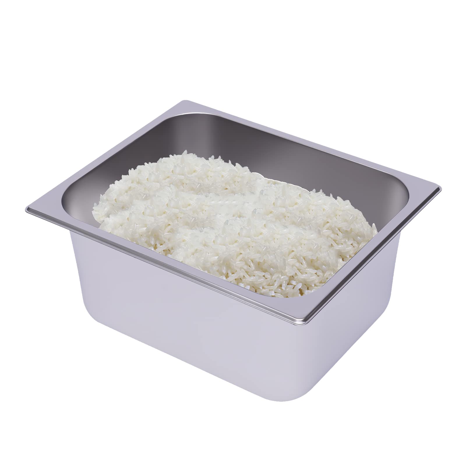 6 Pack Stainless Steel Half Size Hotel Pans - 6