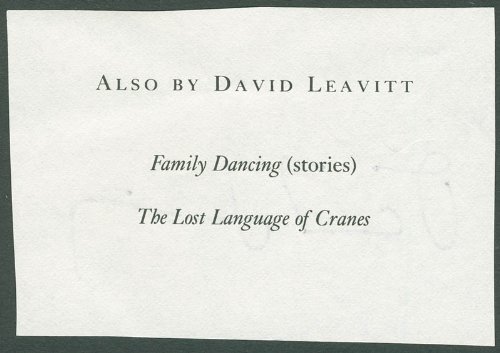 David Leavitt Autographed Book Page - Collectible Signed Literary Memorabilia for Book Lovers & Collectors - Perfect for Framing, Display, and Gifting