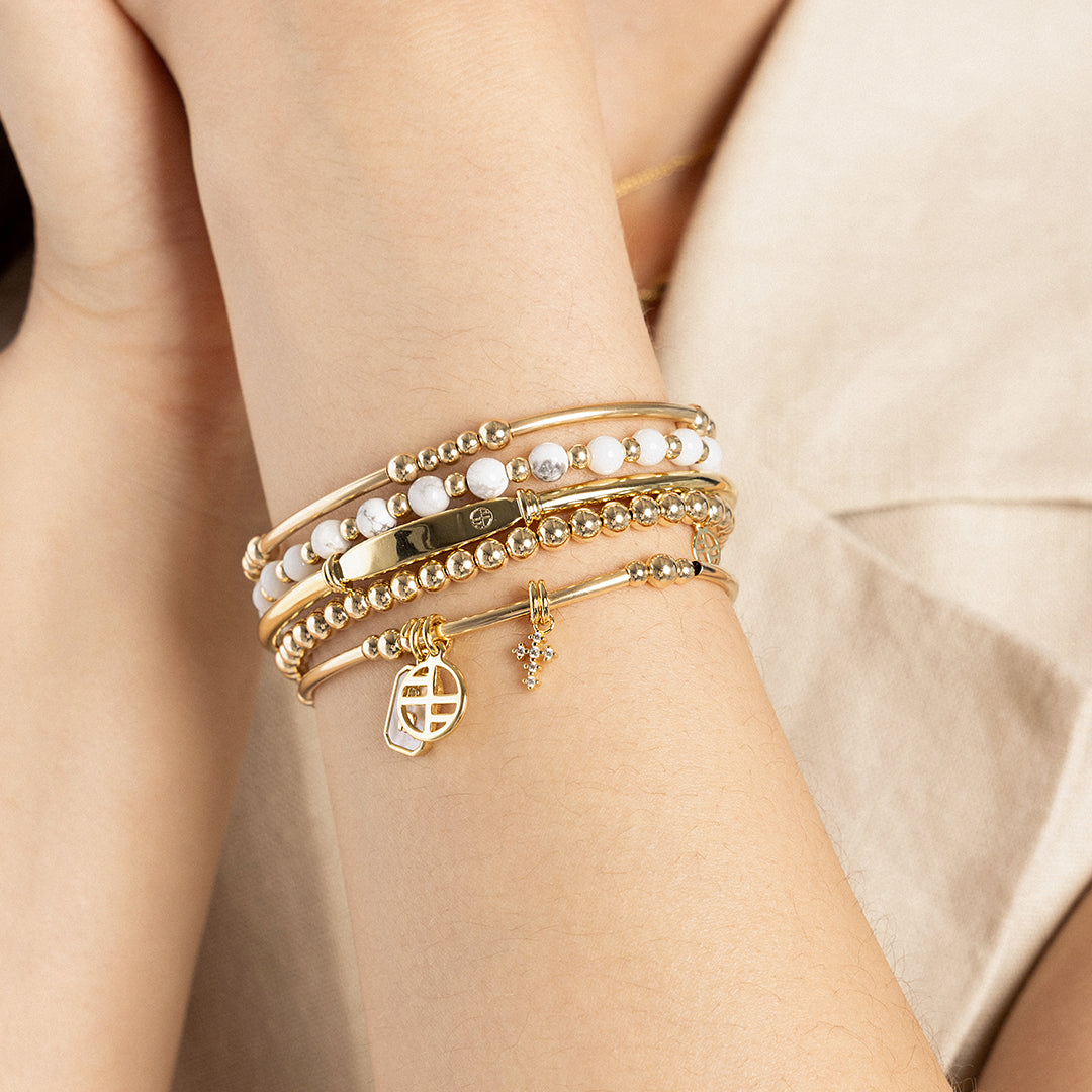 Nurture Cross Charm Bracelet for Women - Elegant Religious Jewelry Gift for Baptism, Confirmation & Everyday Wear