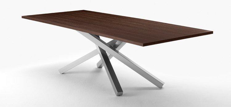 Midj Pechino Modern Dining Table - Elegant Wooden Kitchen Table for 6, Perfect for Family Dinners & Entertaining Guests