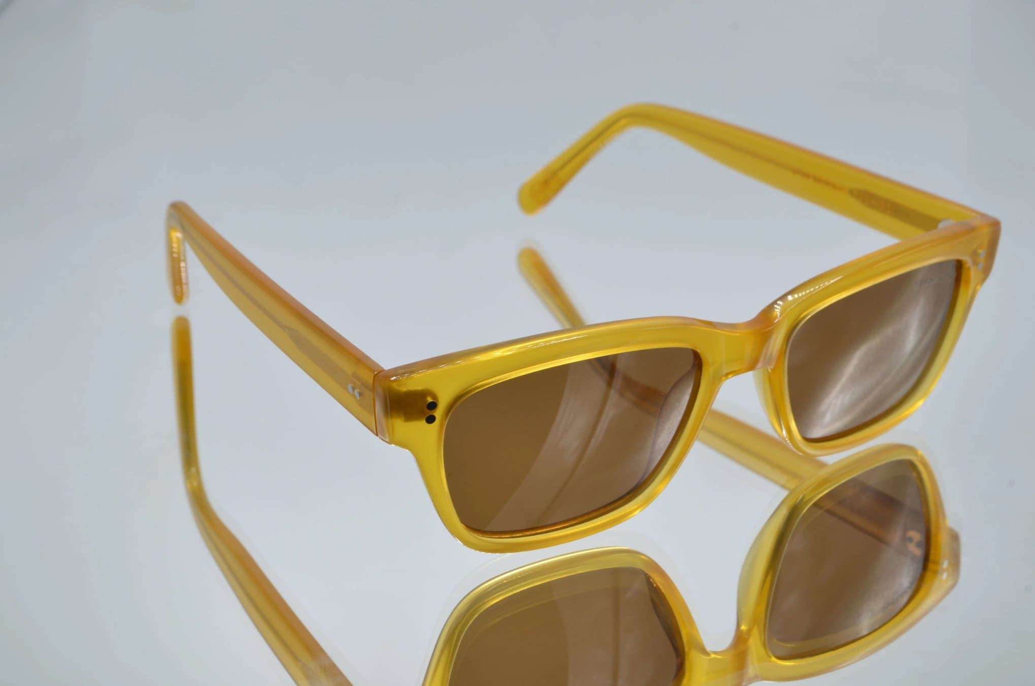 Butterscotch Rectangle Sunglasses for Women & Men - UV Protection, Retro Style - Perfect for Beach, Driving & Outdoor Activities