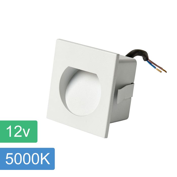 12V LED Step Light - 5000K Daylight White - Waterproof Stair Lighting for Indoor/Outdoor Steps, Deck, and Pathway Safety