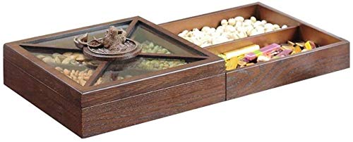 Vintage Bamboo Fruit and Snack Tray - Creative Retro Kitchen Organizer for Fruits, Vegetables, Nuts, Candy & Desserts | Perfect for Dining Table, Countertop, Living Room, and Party Serving