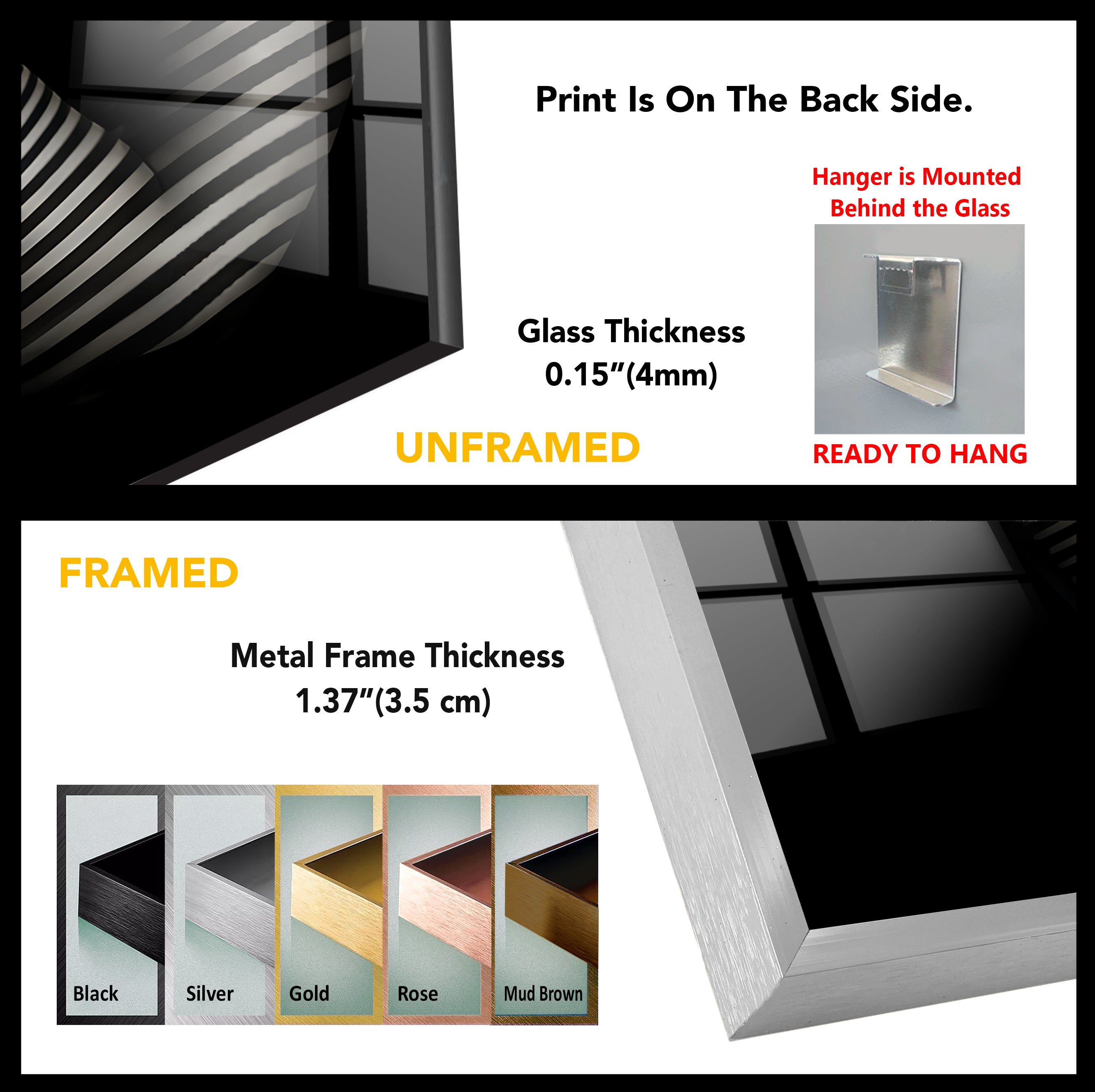 Black & White Erotic Art Glass Wall Decor - Modern Abstract Home Decor for Living Room, Bedroom & Office