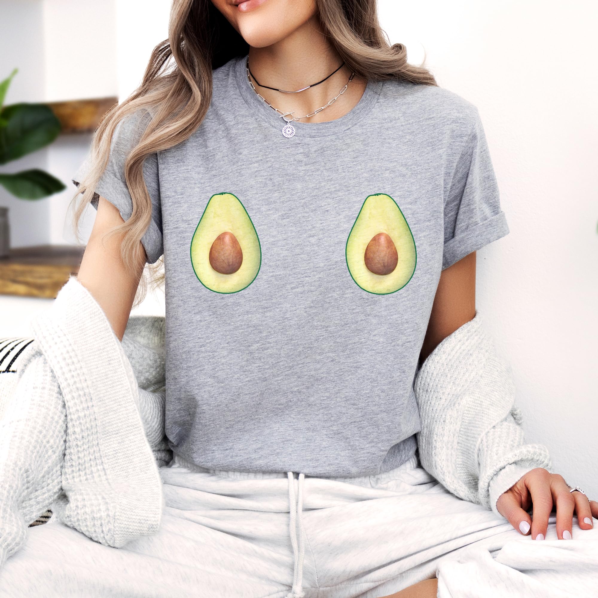Avocado Print T-Shirt - Funny Vegan Gift for Women & Men - Soft Unisex Cotton Tee - Perfect for Plant Lovers, Gardening Enthusiasts & Eco-Friendly Lifestyle