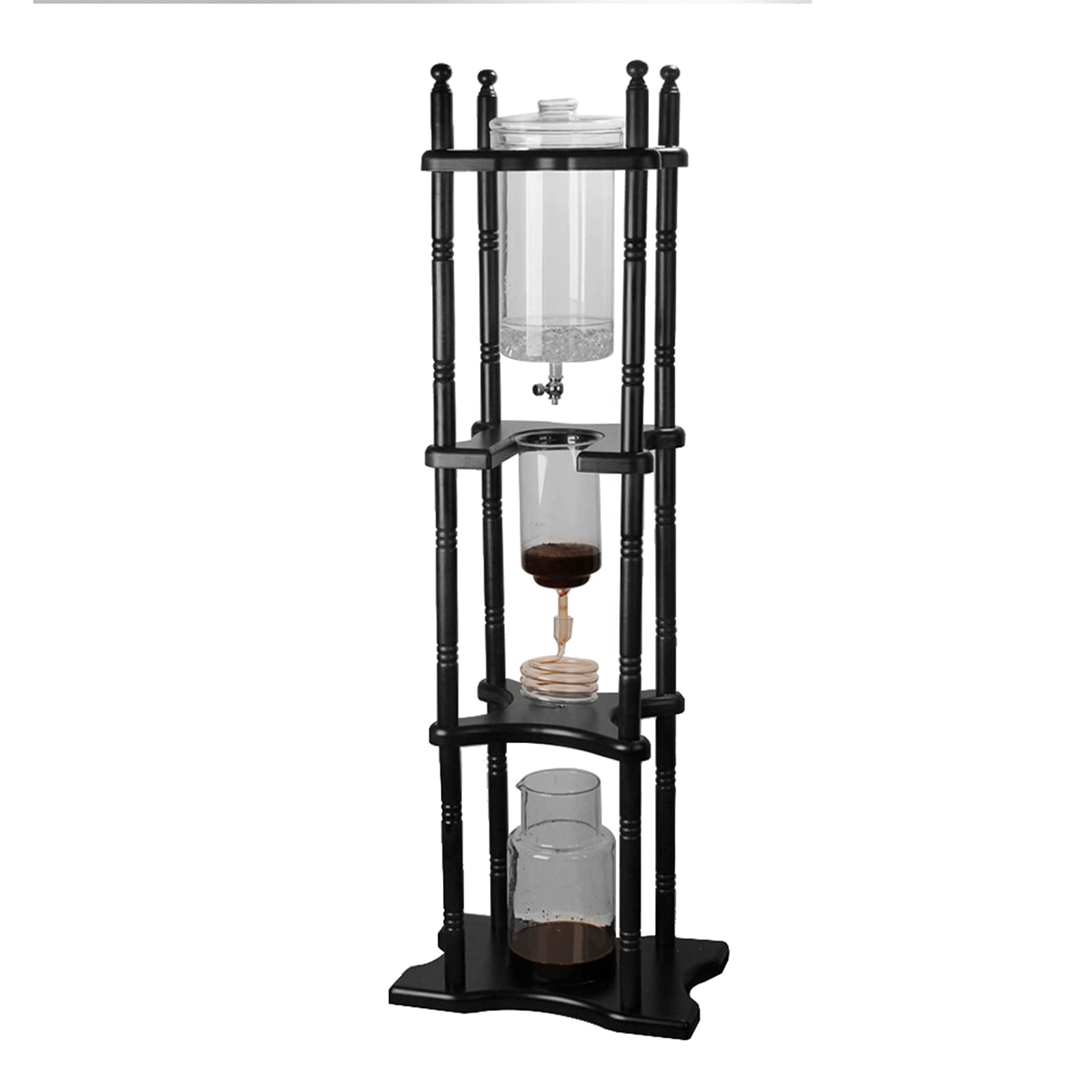 Premium DNYSYSJ Cold Brew Coffee Maker - 8 Cup Capacity with Adjustable Drip Rate Valve & Wooden Stand for Home, Office or Commercial Use | Perfect for Iced Coffee, Cold Brew Concentrate & Barista-Style Drinks