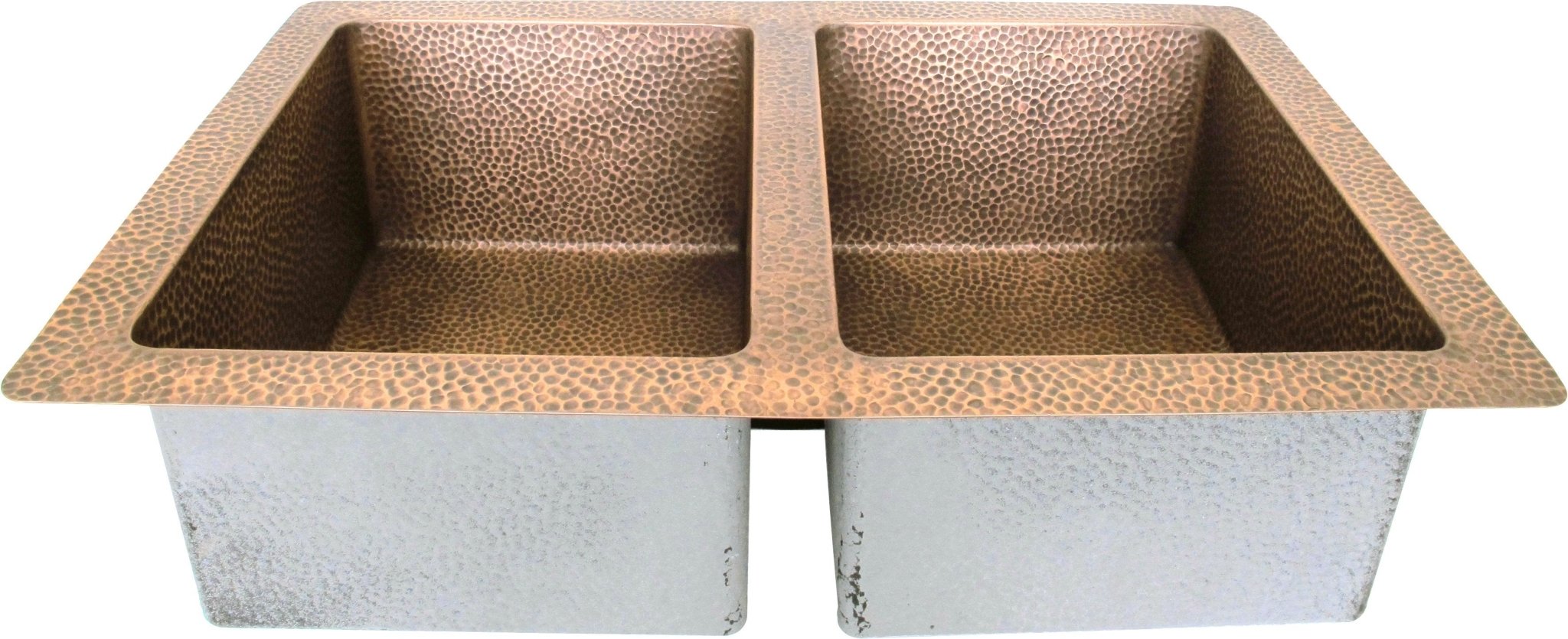 Premium SIDNA Undermount 50/50 Double Bowl Copper Kitchen Sink - Heavy Duty HB 2 Design for Modern Homes | Perfect for Busy Kitchens & Gourmet Cooking