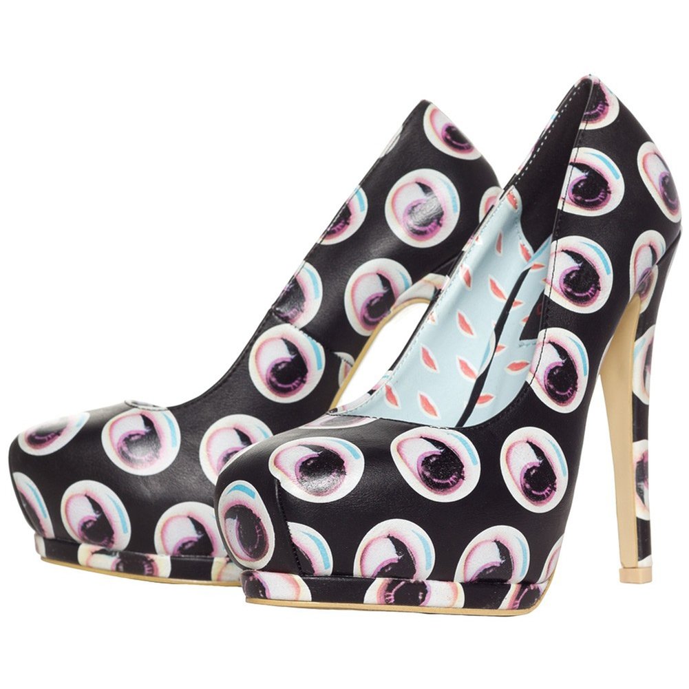 Iron Fist Women's One Eyed Wanda Platform Sneakers - Gothic Punk Fashion Shoes for Women | Perfect for Concerts, Cosplay & Alternative Street Style