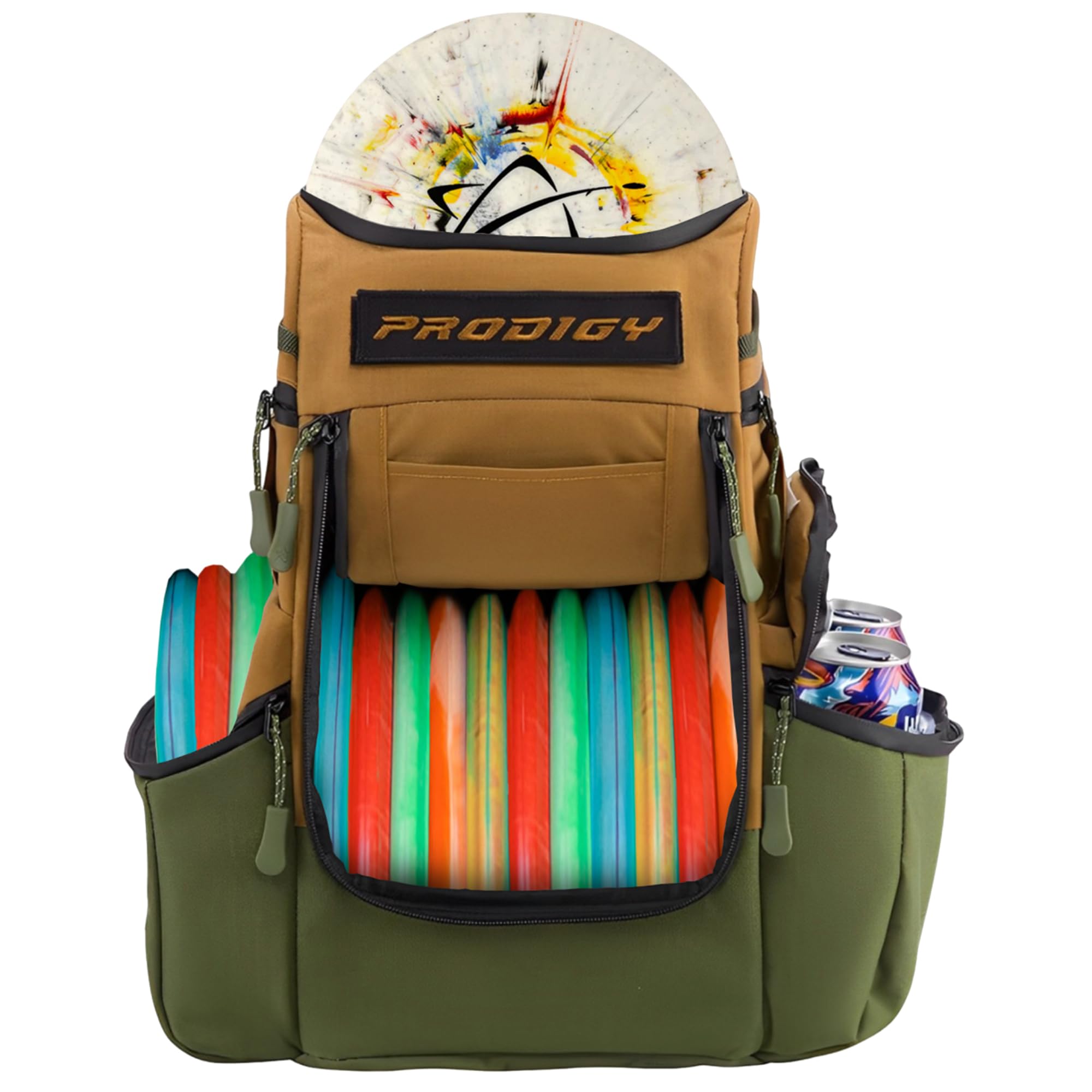 Prodigy Disc Apex Disc Golf Backpack - 20+ Disc Storage, Insulated Cooler Pocket, Umbrella Sleeve & Safety Pouches - Durable Cordura Nylon Material - Perfect for Tournaments, Practice & Outdoor Disc Golf Adventures